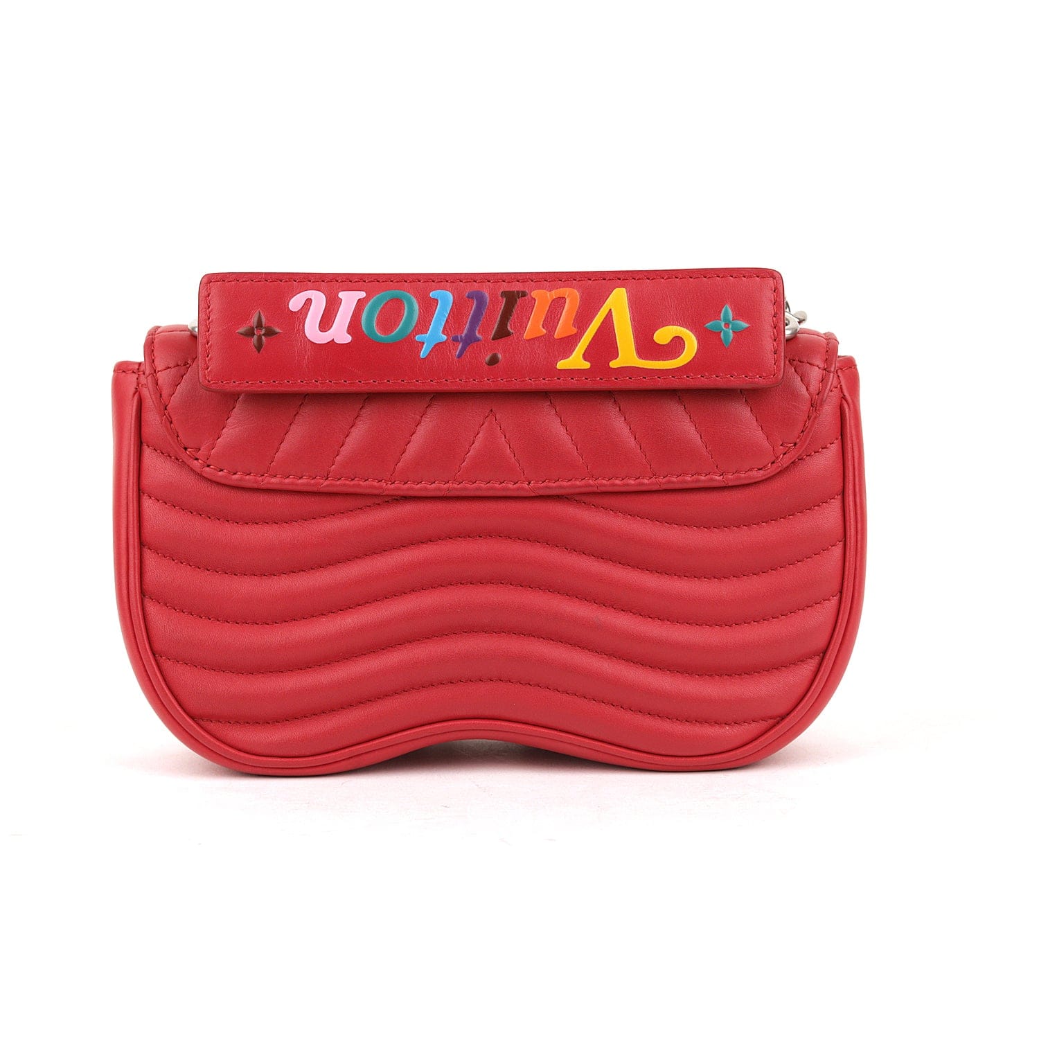 Louis Vuitton New Wave MM Red Leather Chain Bag