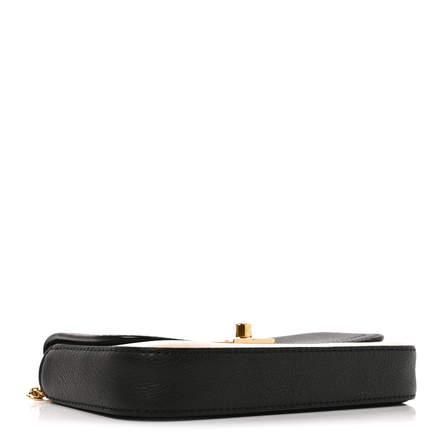 Louis Vuitton Calfskin Lockme Phone Chain Pouch Vanille Black