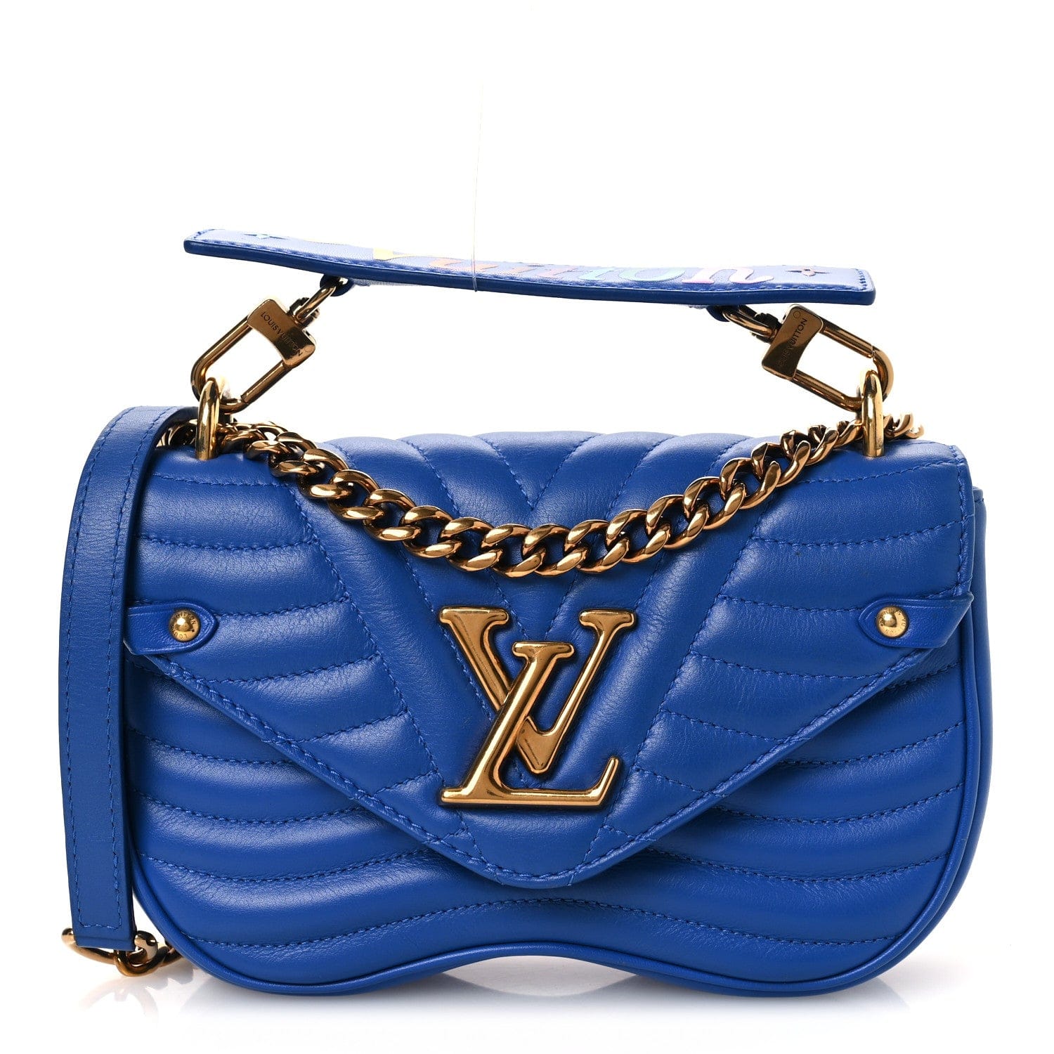 Louis Vuitton Calfskin New Wave Chain PM Blue Neon