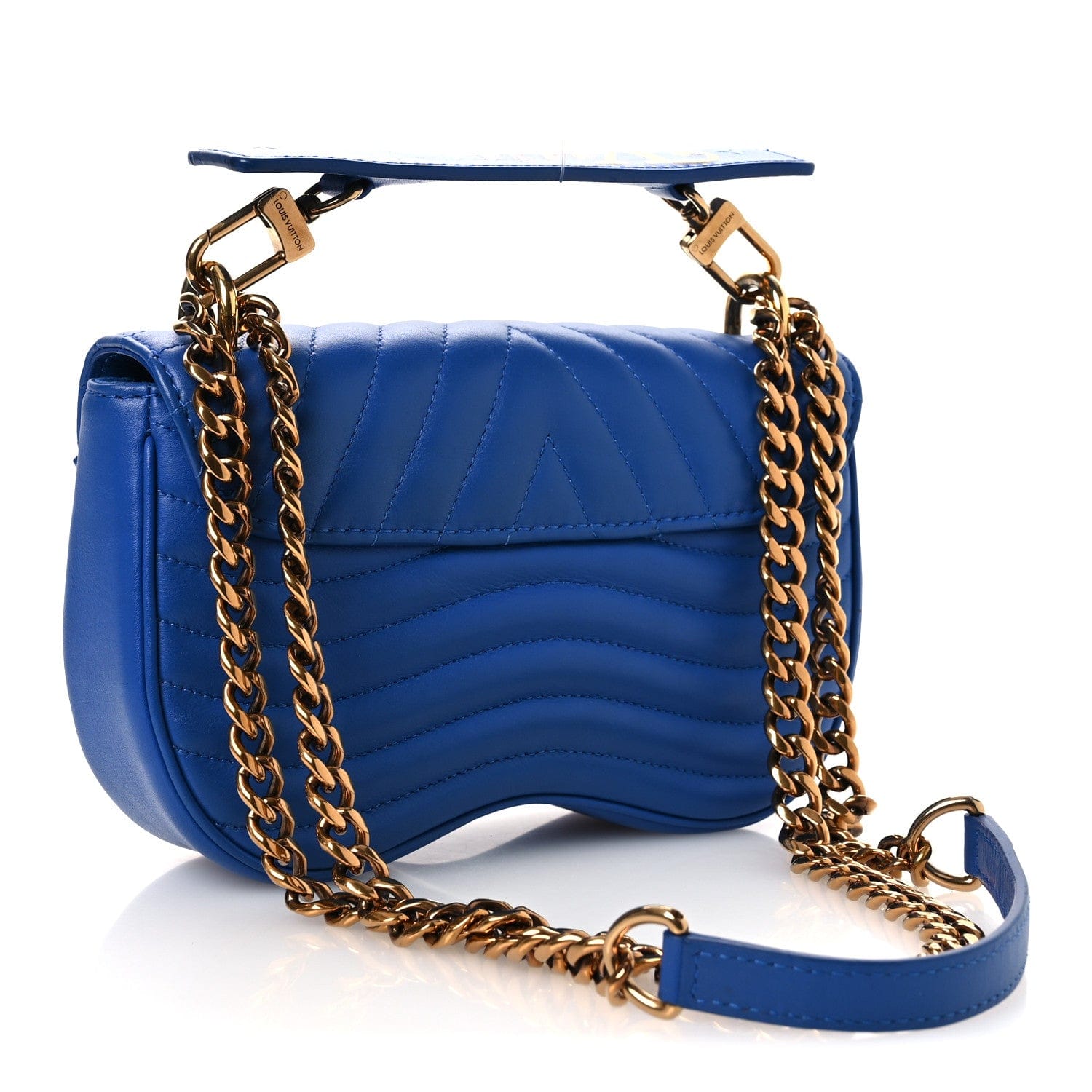 Louis Vuitton Calfskin New Wave Chain PM Blue Neon