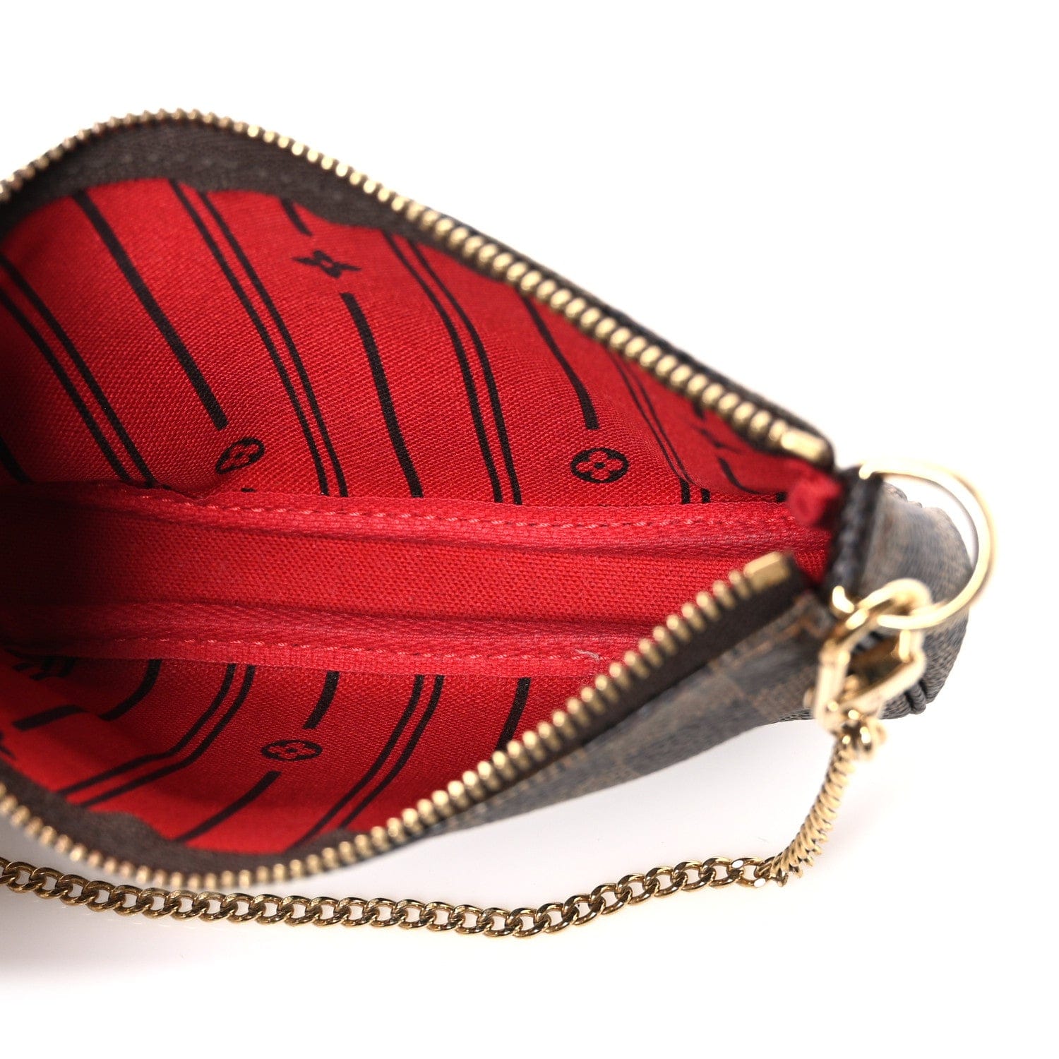Louis Vuitton Damier Ebene Complice Trunks and Bags Mini Pochette Accessories Red