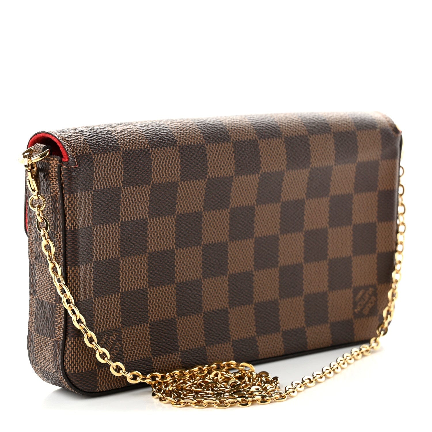 Louis Vuitton Damier Ebene Pochette Felicie Chain Wallet