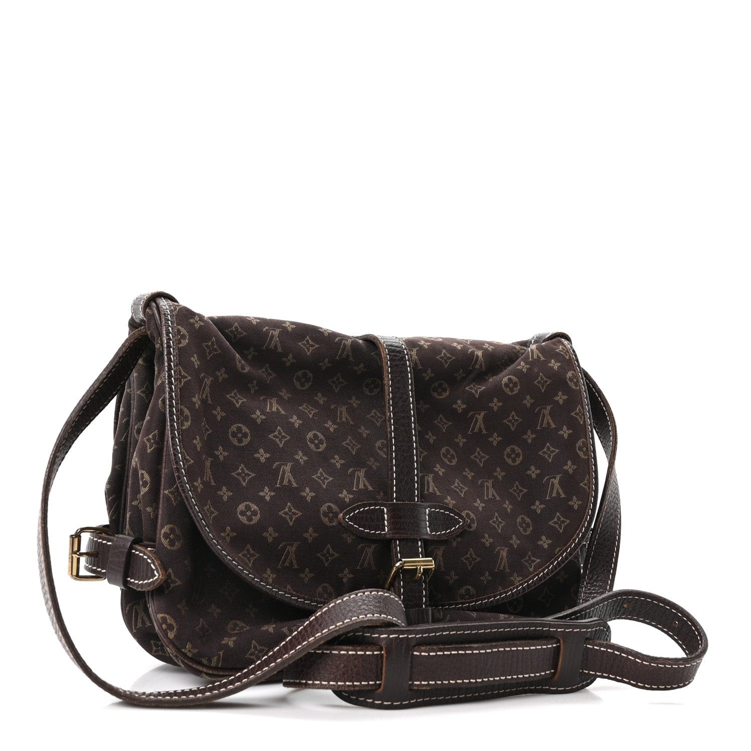 Louis Vuitton Monogram Mini Lin Saumur Ebene