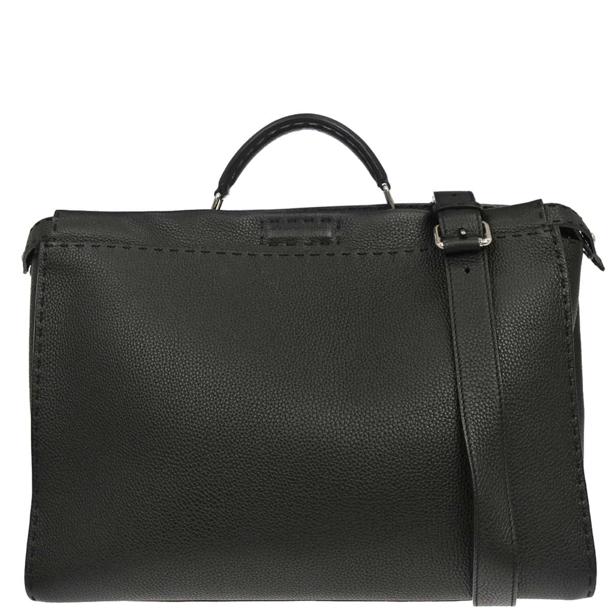 Fendi Black Selleria Peekaboo Fit 2way Shoulder Handbag