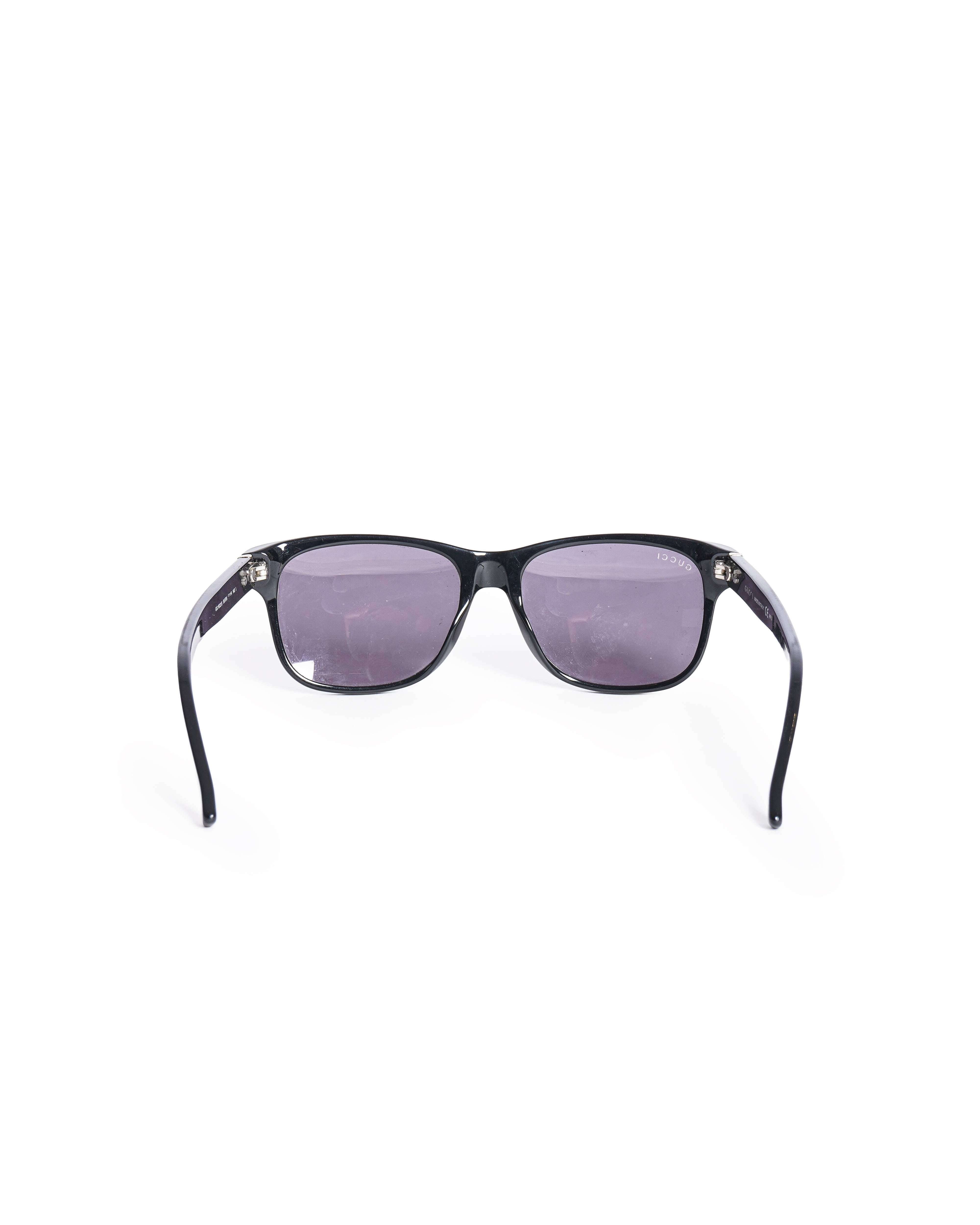Gucci Men's Polished Black Square - Frame Sunglasses