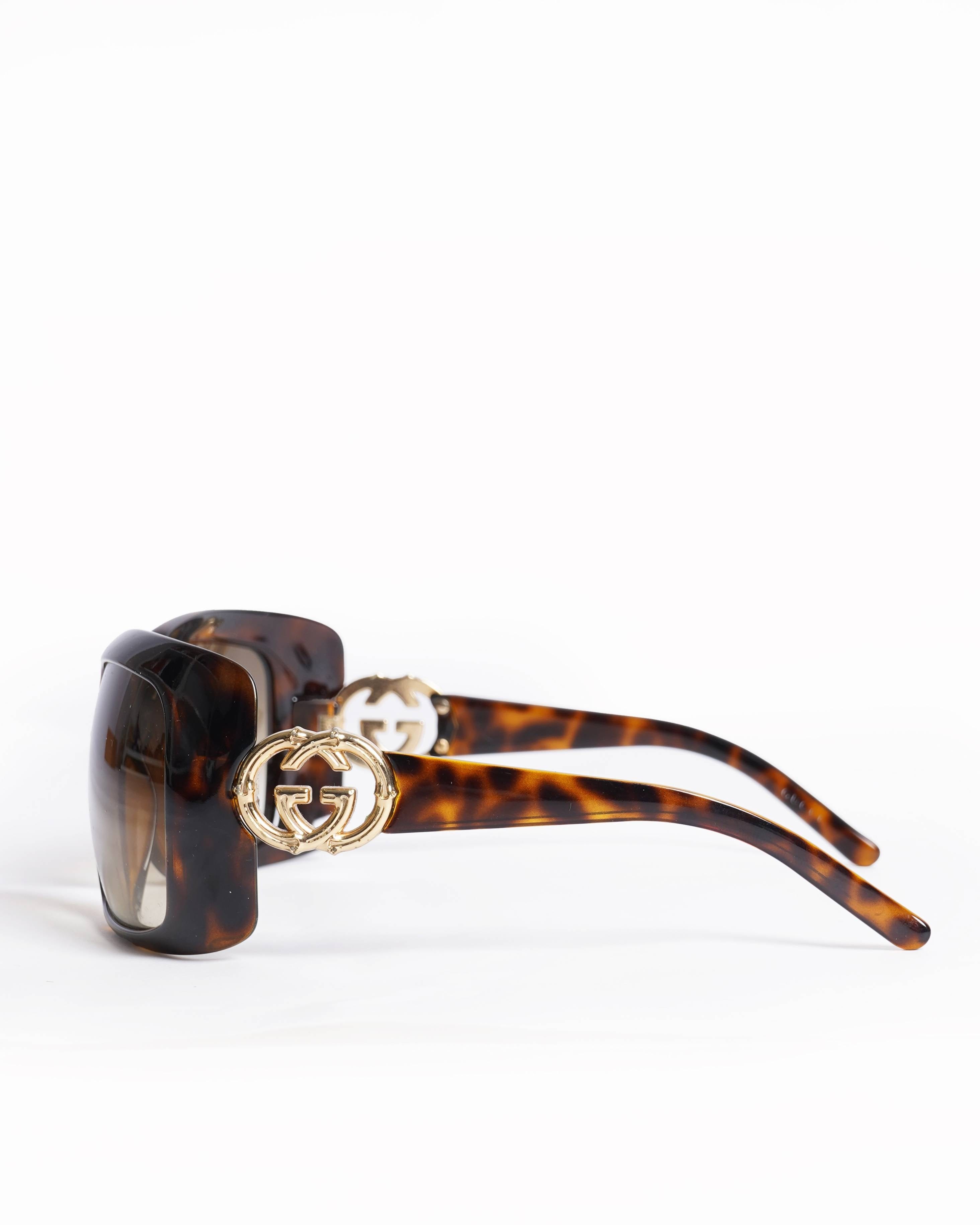 Gucci Oversized Tortoiseshell Brown GG sunglasses