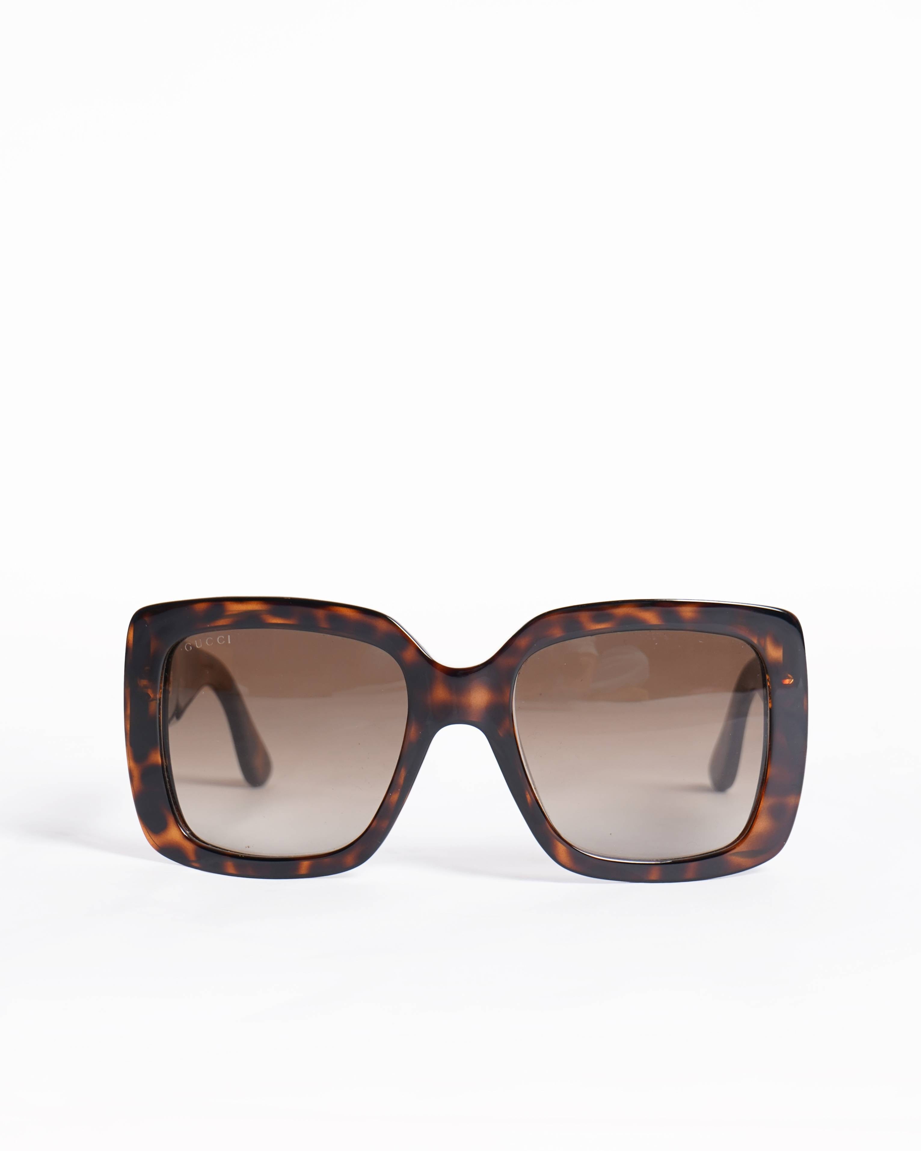 Gucci Tortoiseshell Brown Square - frame Sunglasses