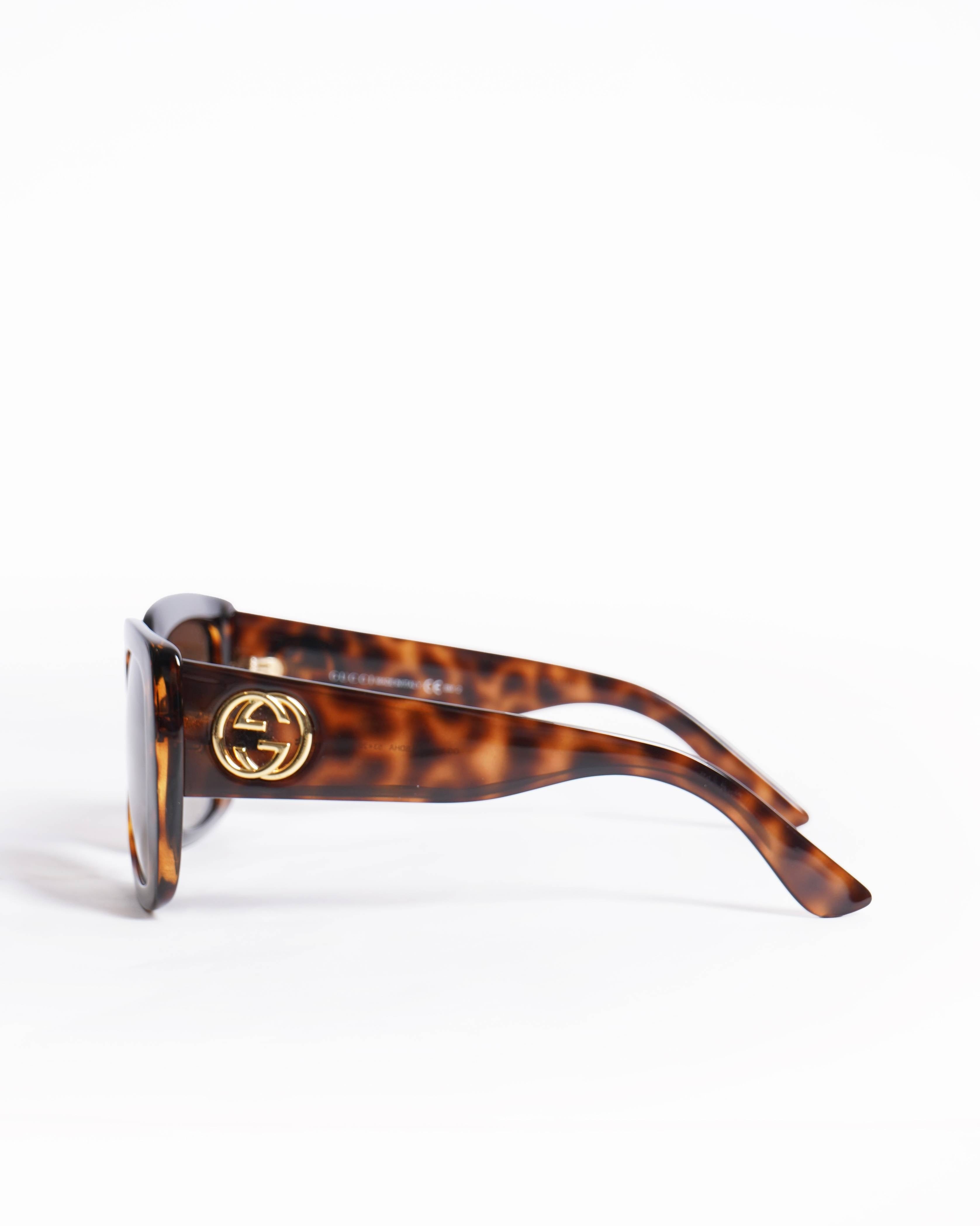 Gucci Tortoiseshell Brown Square - frame Sunglasses