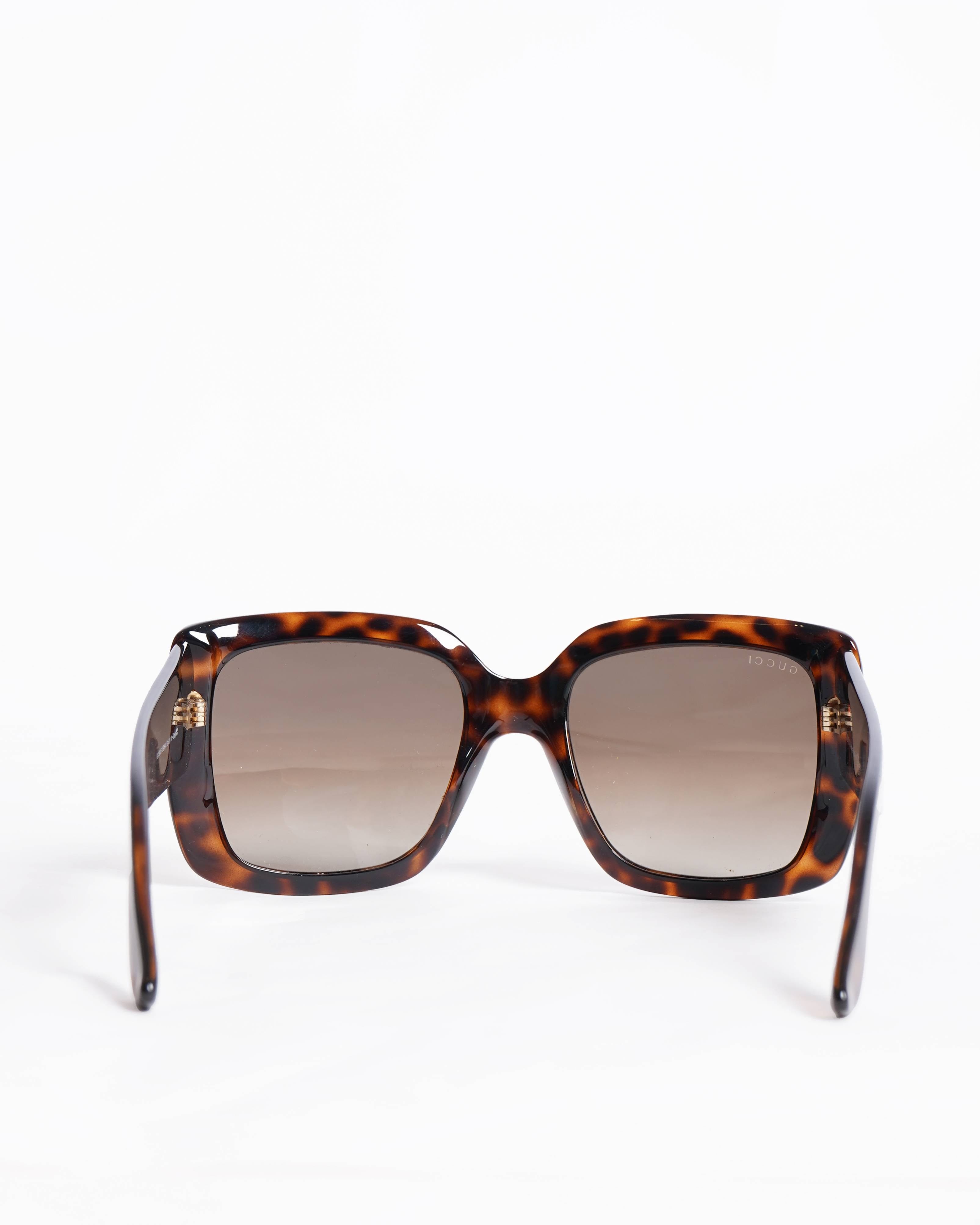 Gucci Tortoiseshell Brown Square - frame Sunglasses