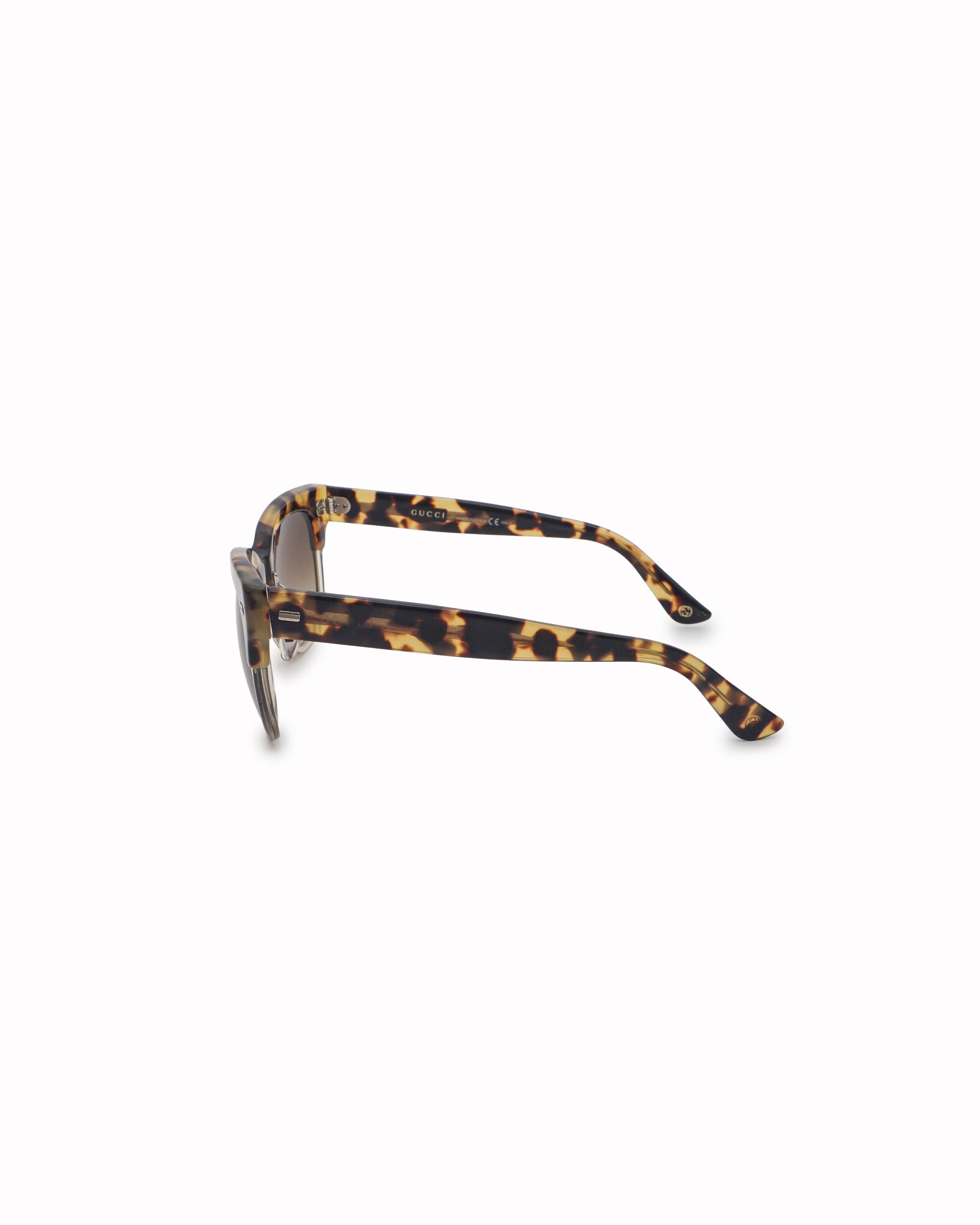 Gucci Havana Gradient Acetate Oversized Sunglasses