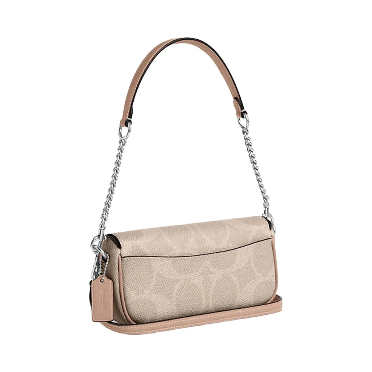 Coach Hailey Flap Bag In Signature Canvas Signature Canvas - Silver - Sand - Taupe