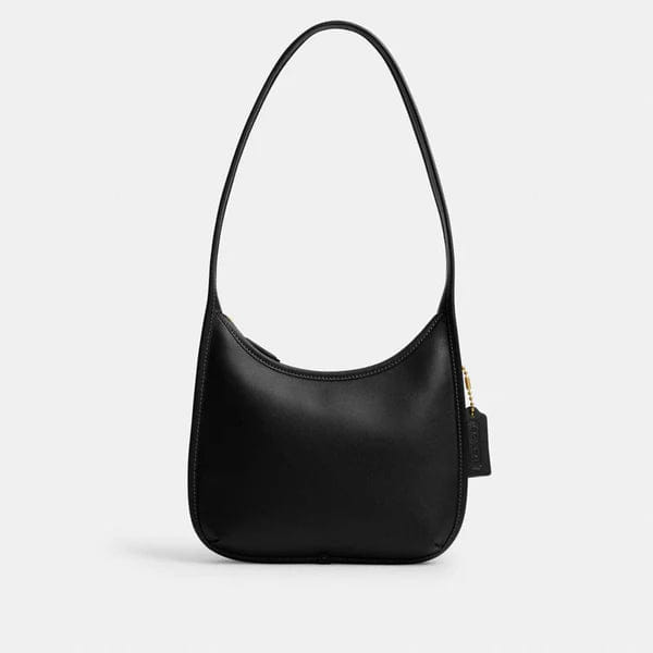Coach Curve Zip Bag Brass Black