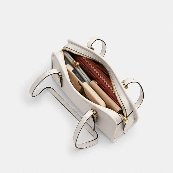 Coach Swing Zip Bag Brass Chalk