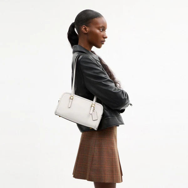 Coach Swing Zip Bag Brass Chalk