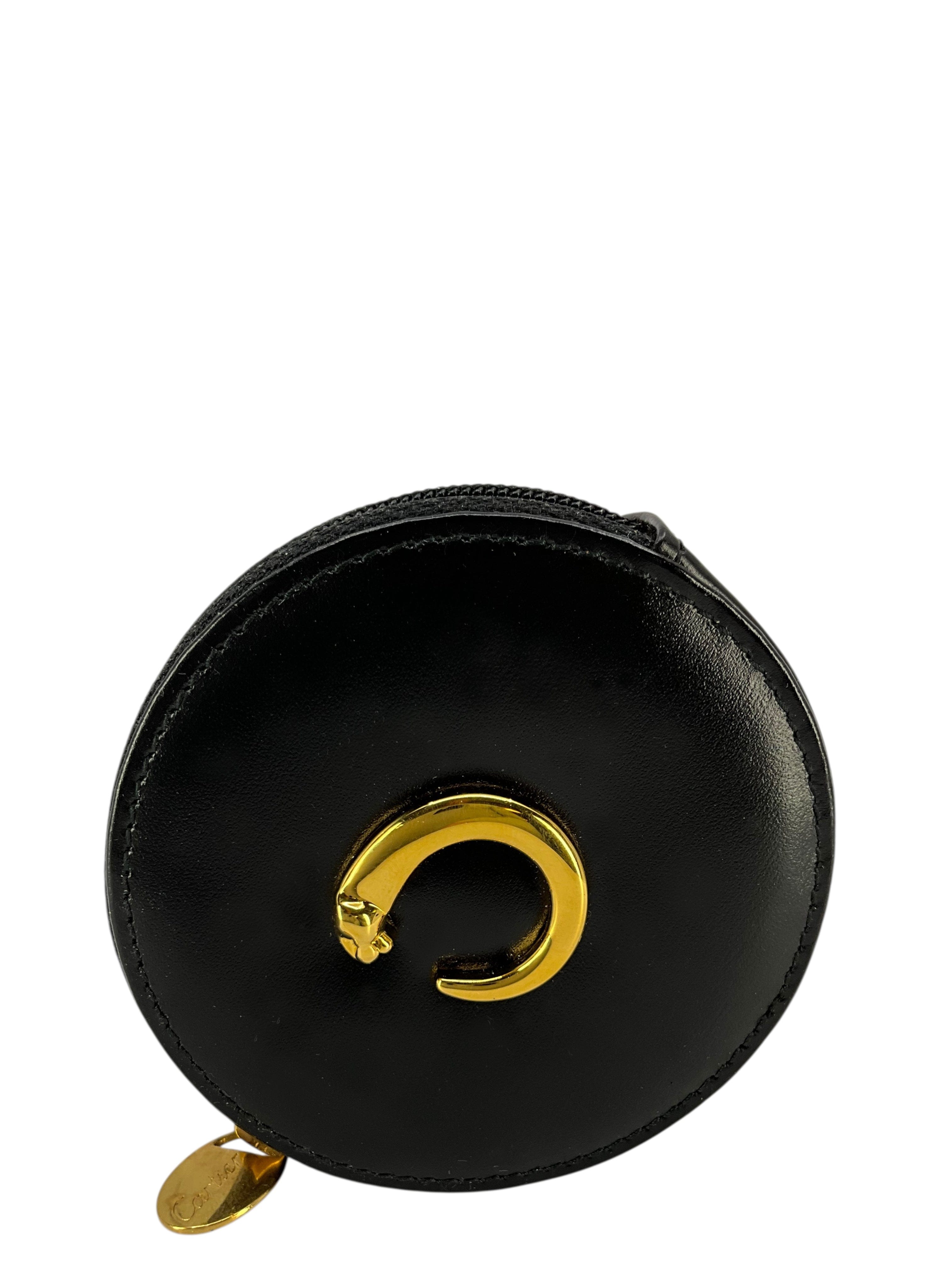 Cartier Vintage Panthere Round Coin Pouch
