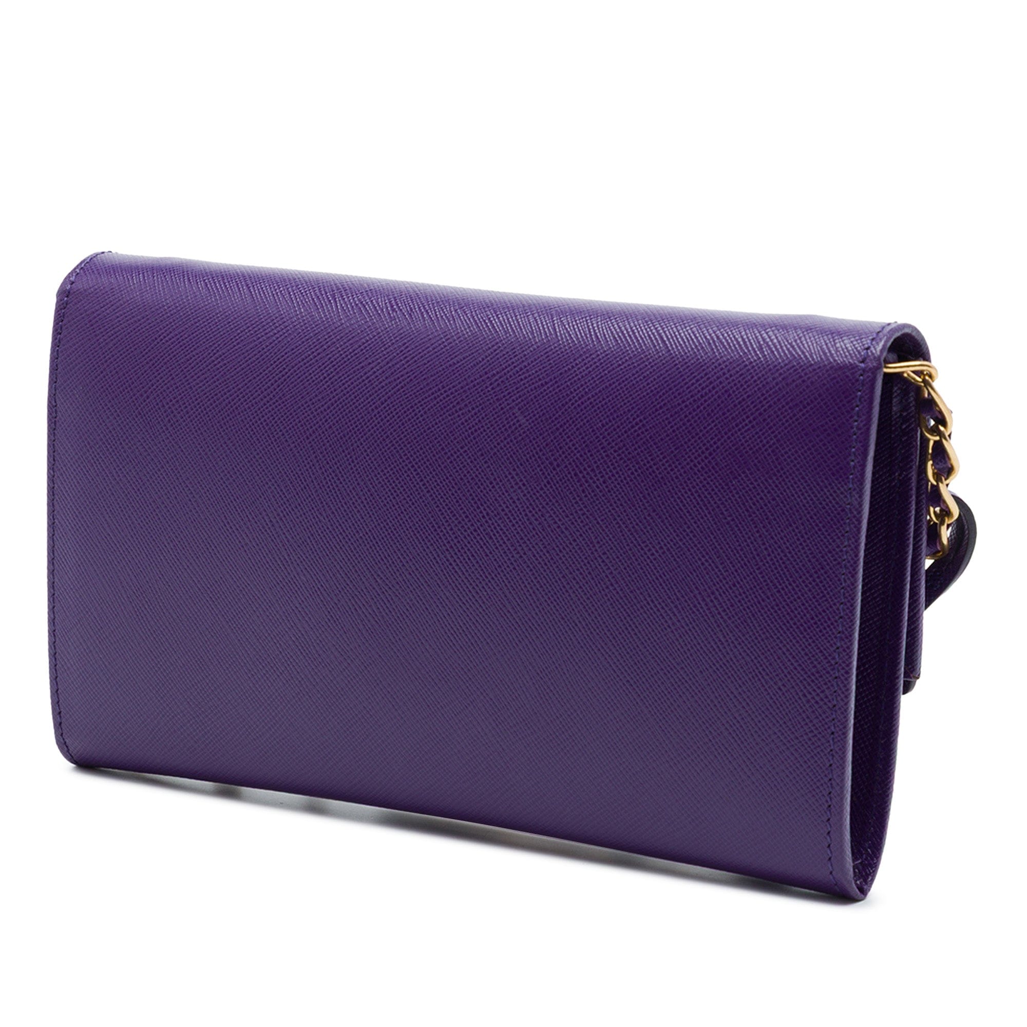Prada Saffiano Sound Lock Wallet on Chain