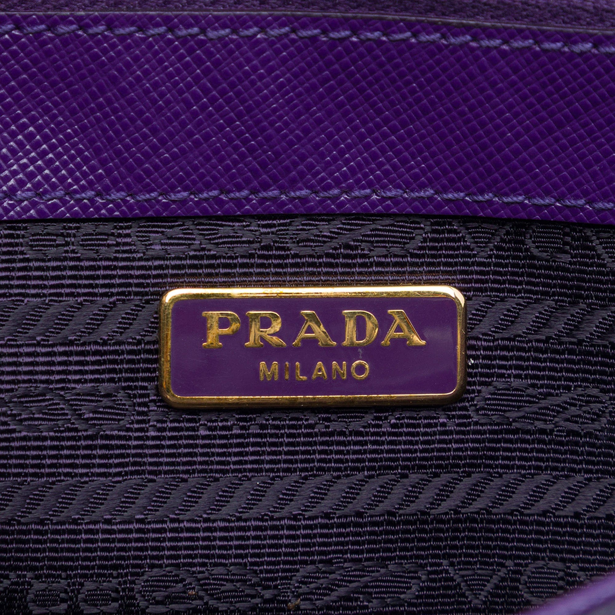 Prada Saffiano Sound Lock Wallet on Chain