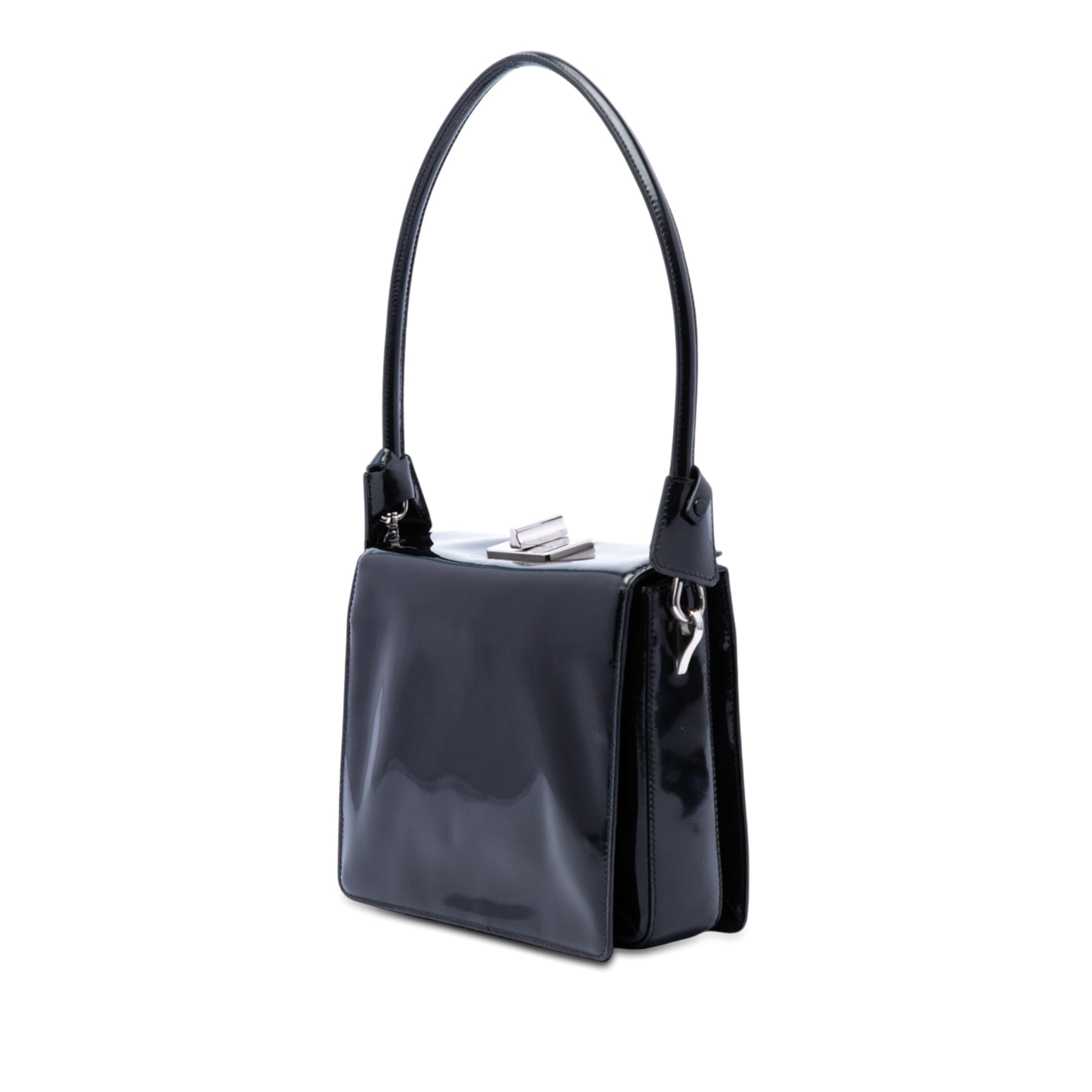 Prada Patent Leather Turnlock Satchel