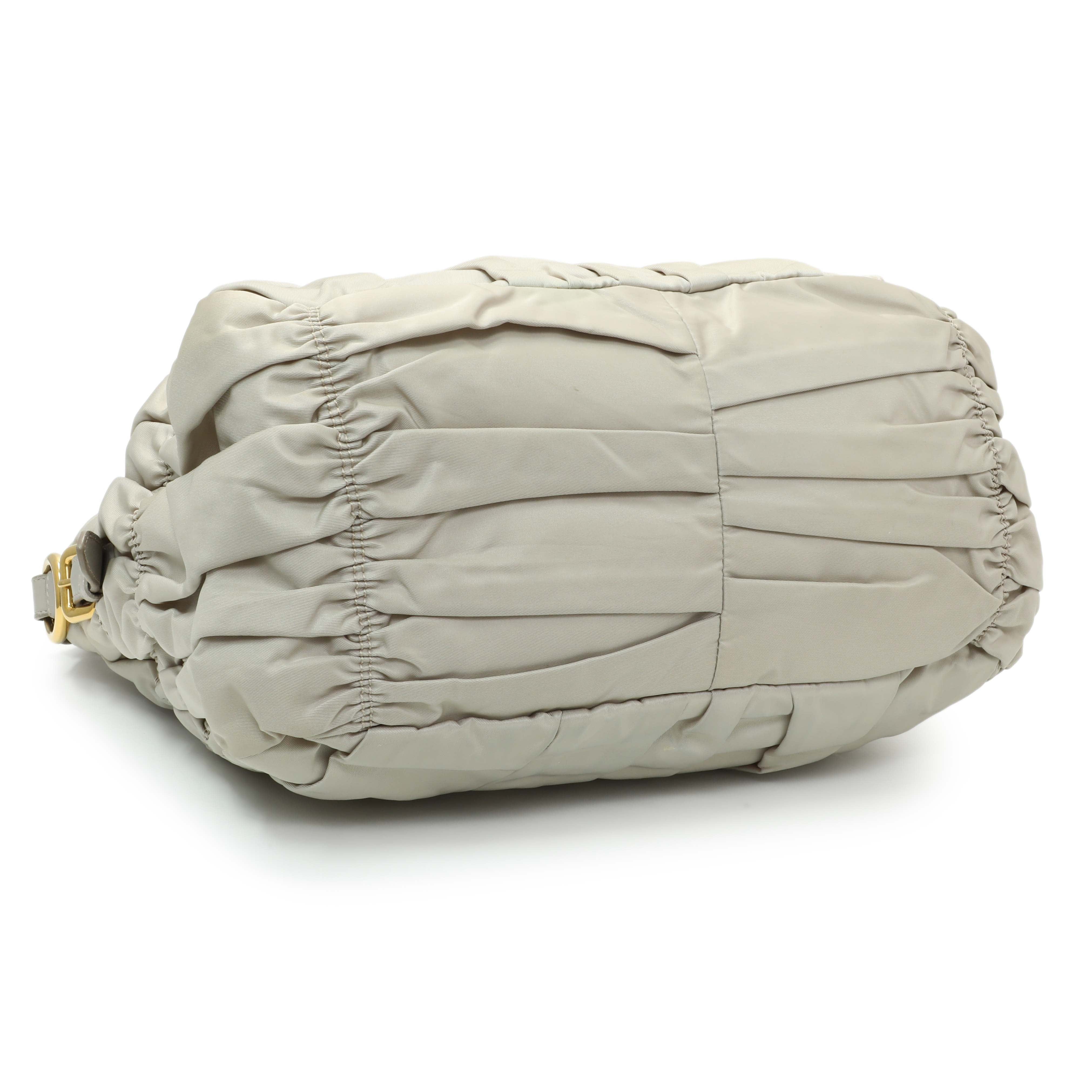 Prada Grey Gaufre Shopping Satchel