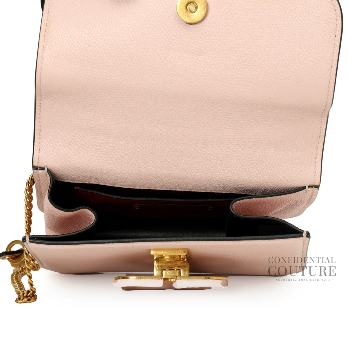 Valentino Pink Small Vsling Grainy Leather Shoulder Bag