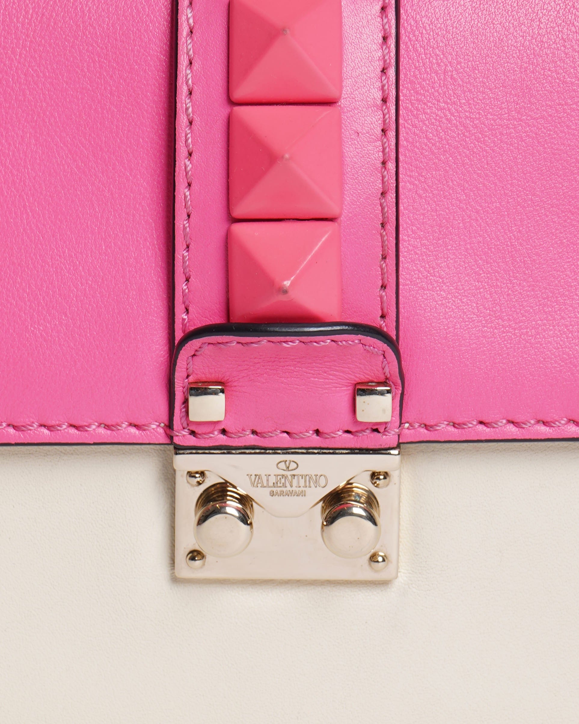 Valentino Rockstud goam lock pink shoulder Bag