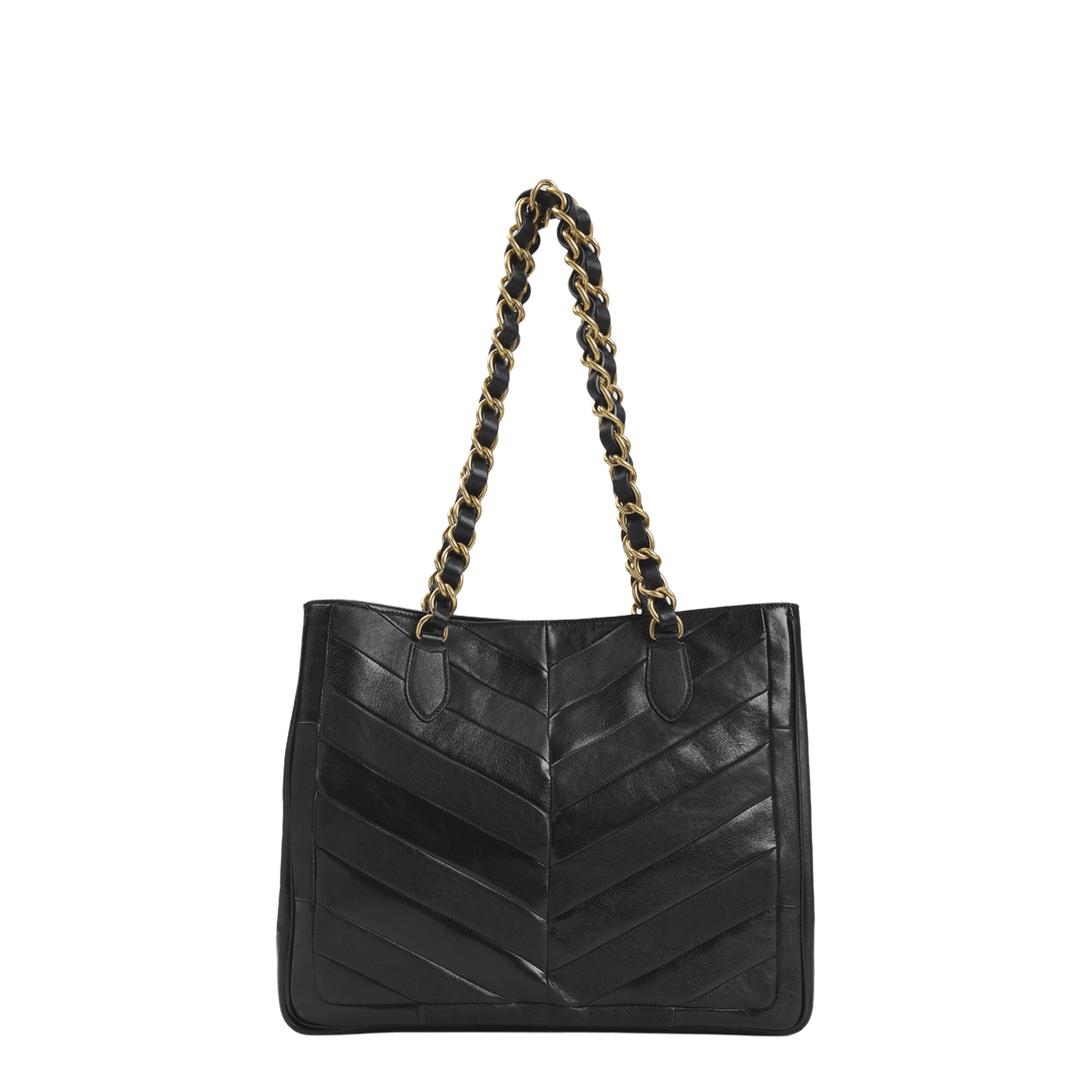 Valentino Laseine Lambskin Shopping Tote - Black