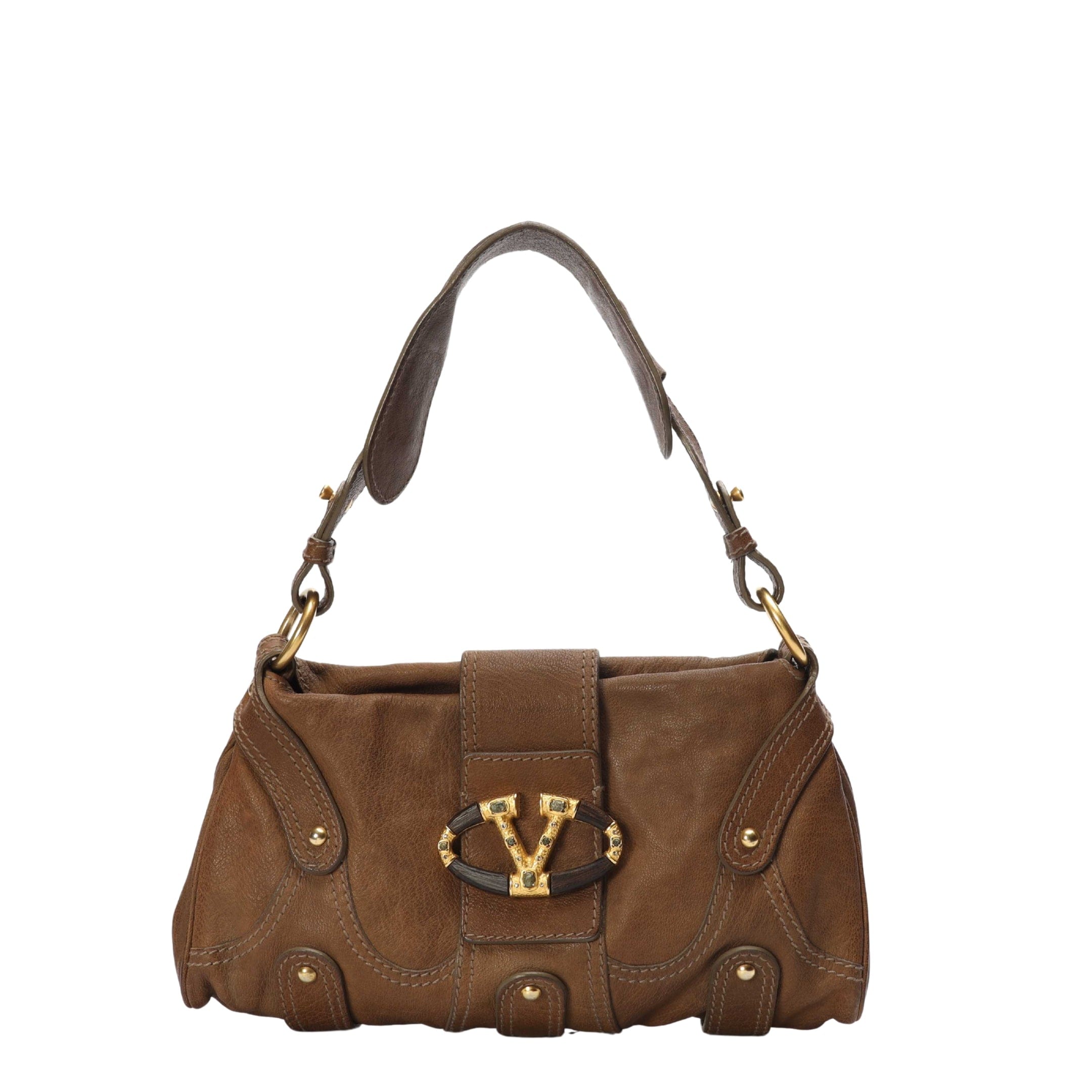 Valentino Catch Brown Shoulder Bag