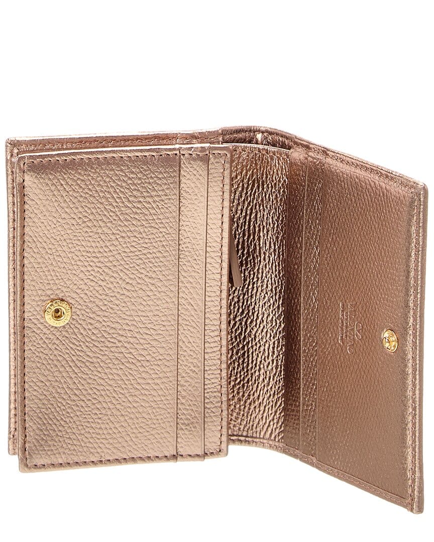 Valentino Vlogo Signature Leather Card Case