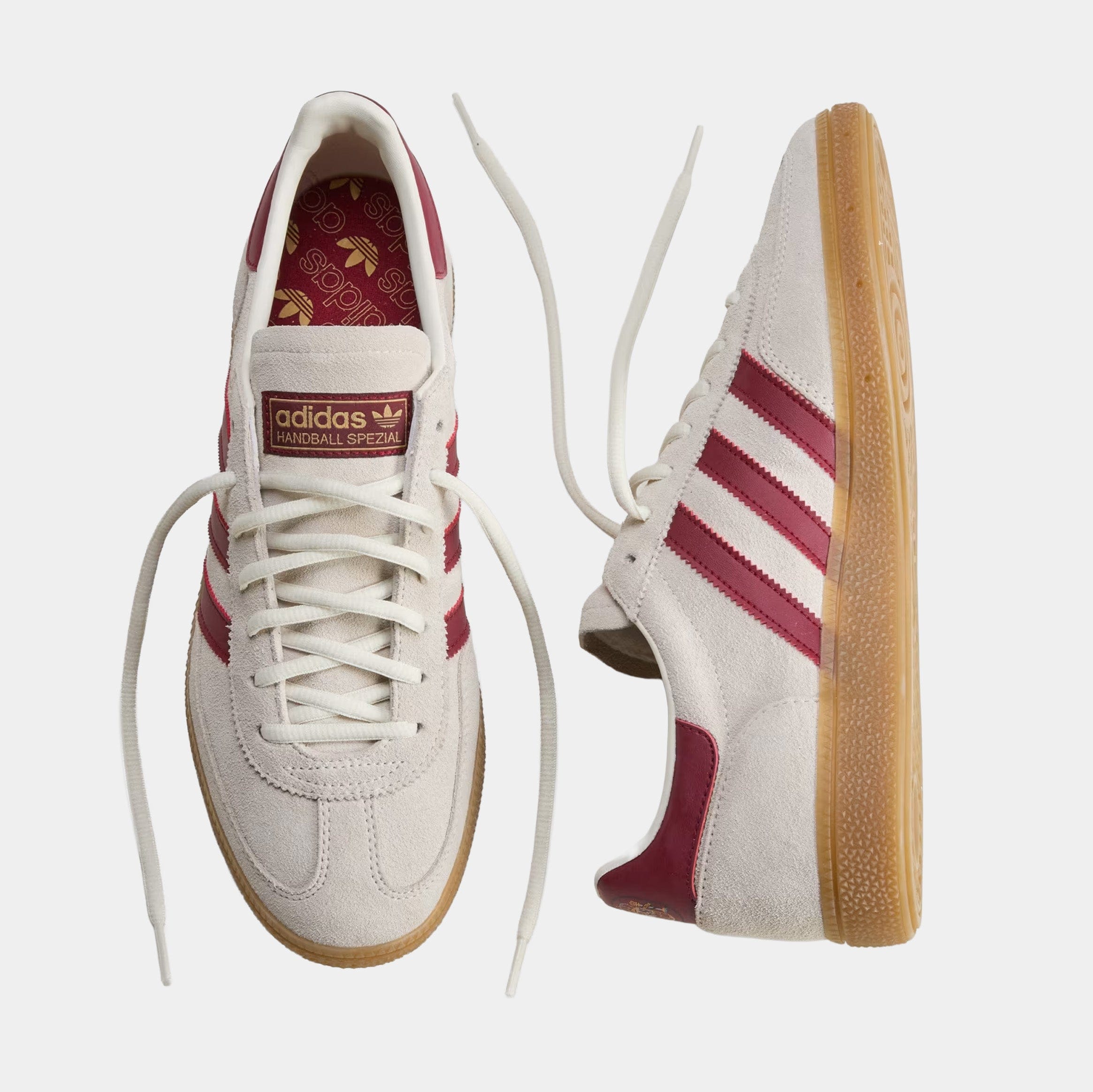 adidas Spain Handball Spezial Mens Lifestyle Shoes (Off White/Noble Maroon)