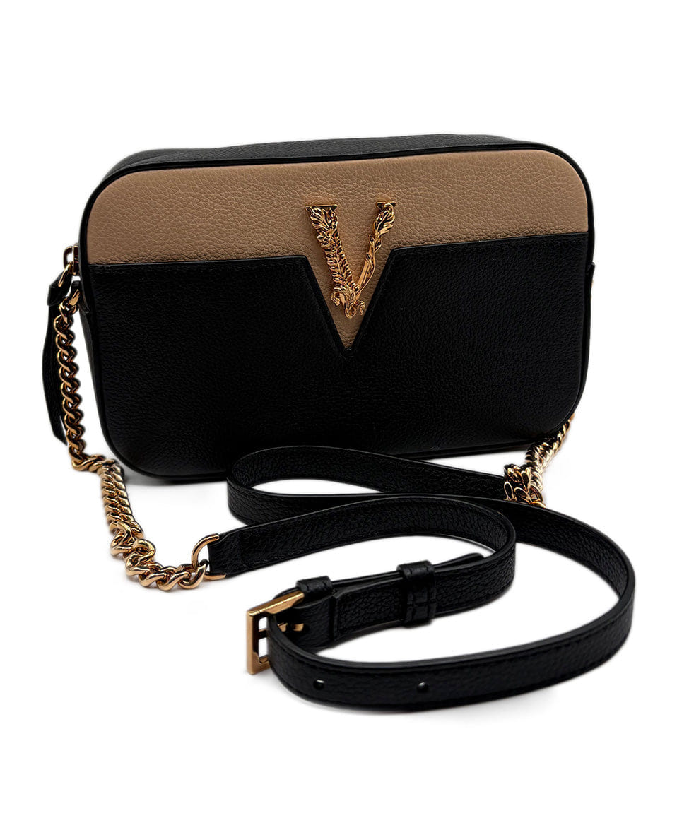 Versace Black Virtus V Small Camera Bag