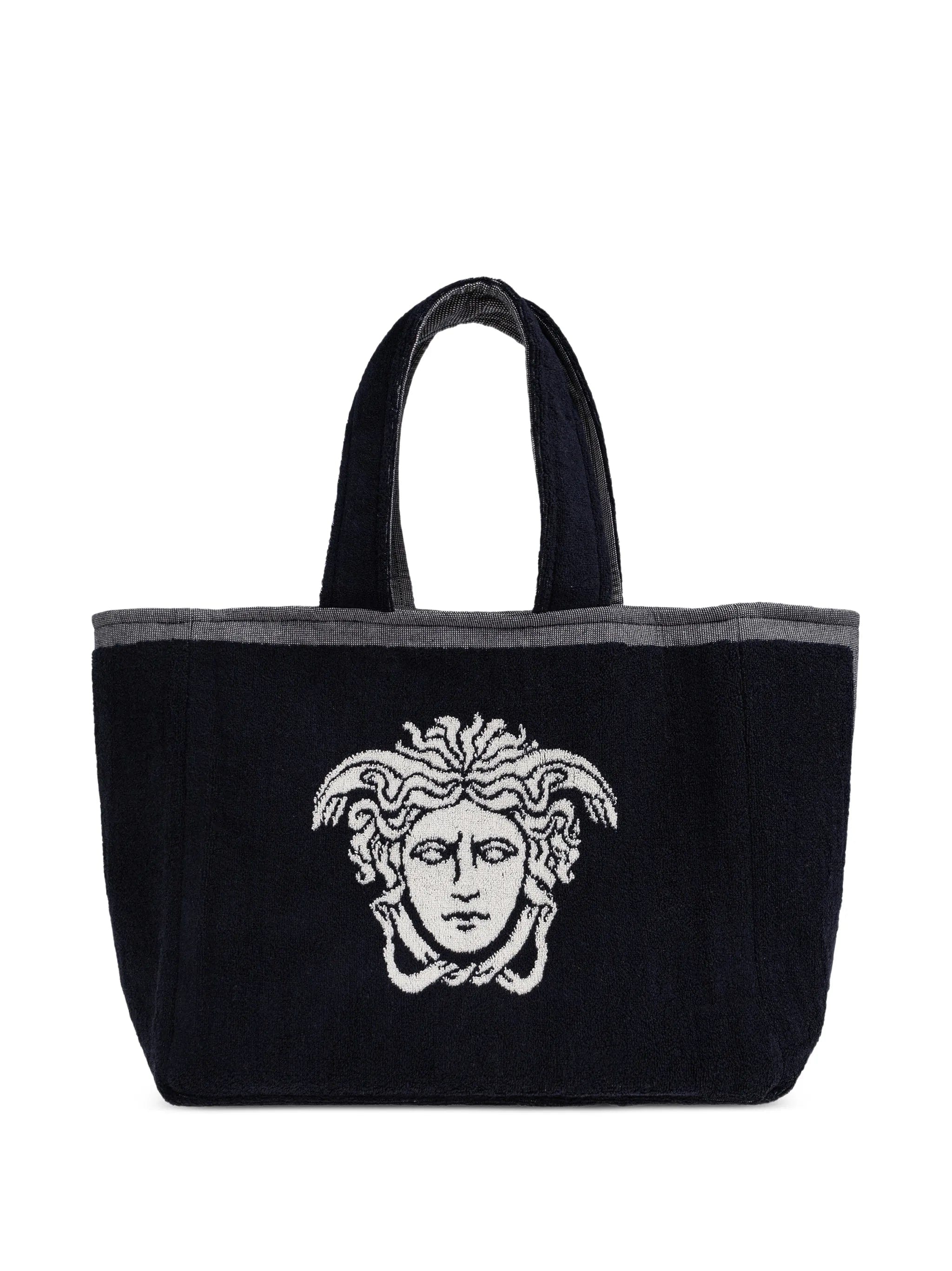 Versace Medusa cotton - terry beach bag