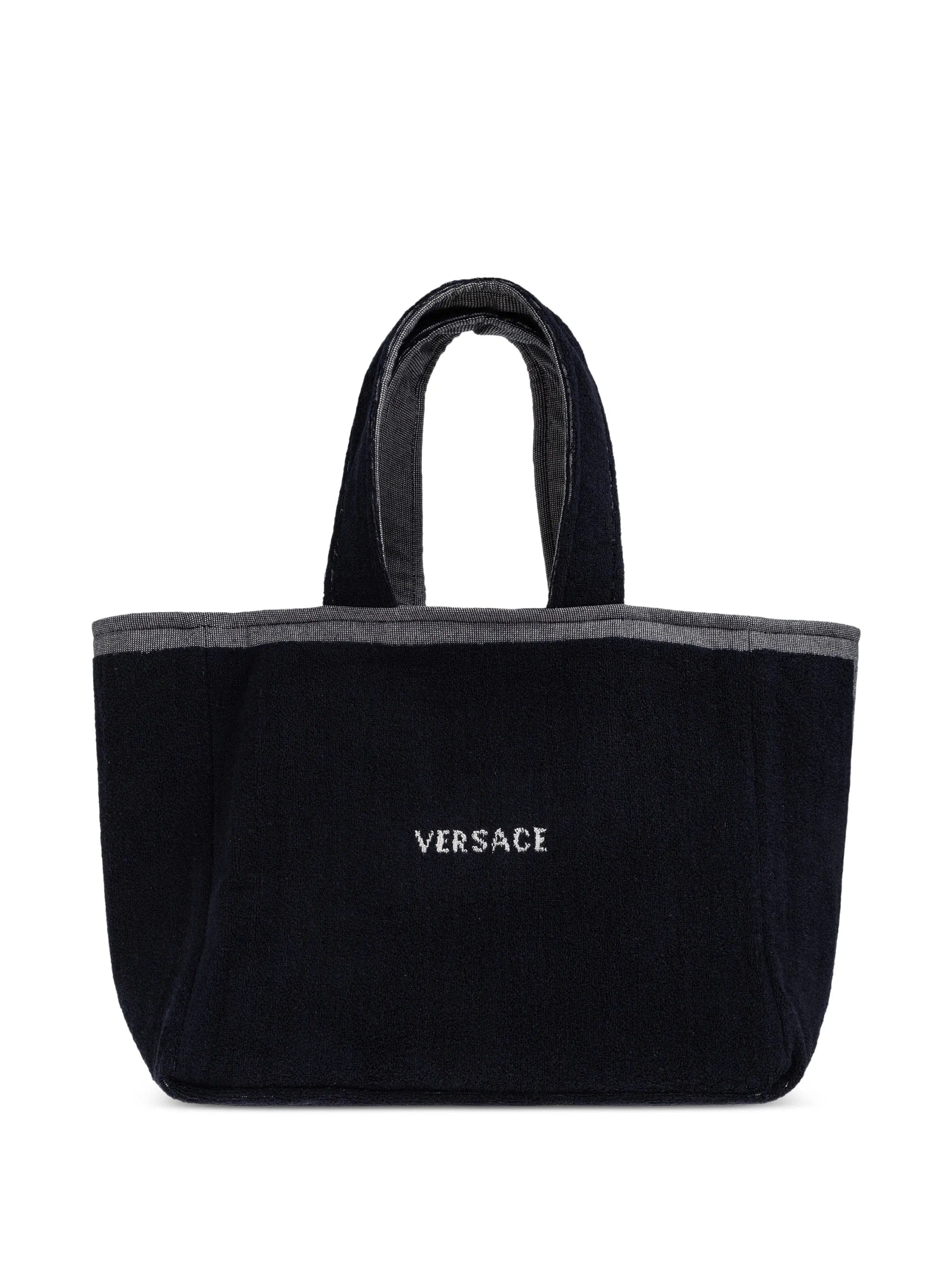 Versace Medusa cotton - terry beach bag