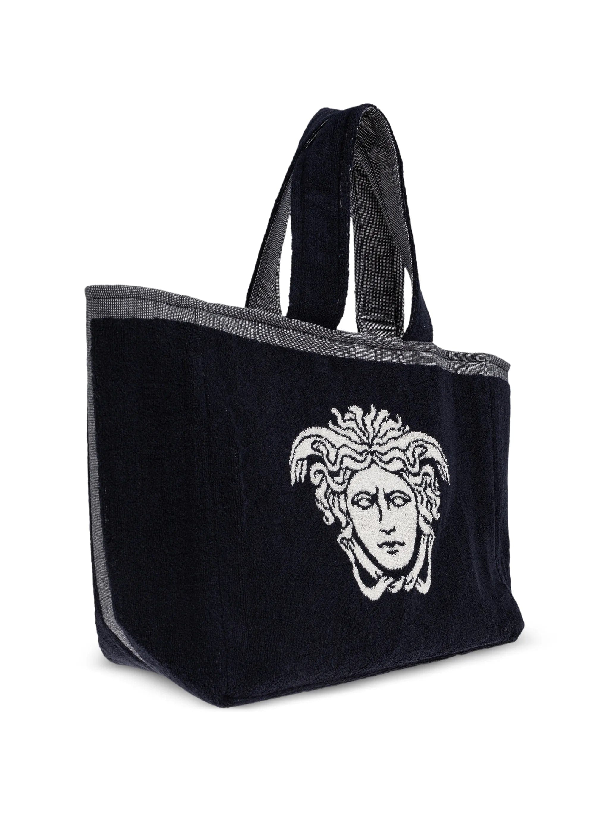 Versace Medusa cotton - terry beach bag