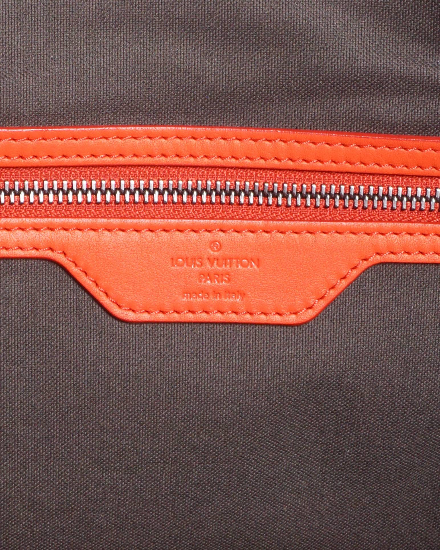 Louis Vuitton Red Damier Infini Leather Keepall Bandoulière Bag
