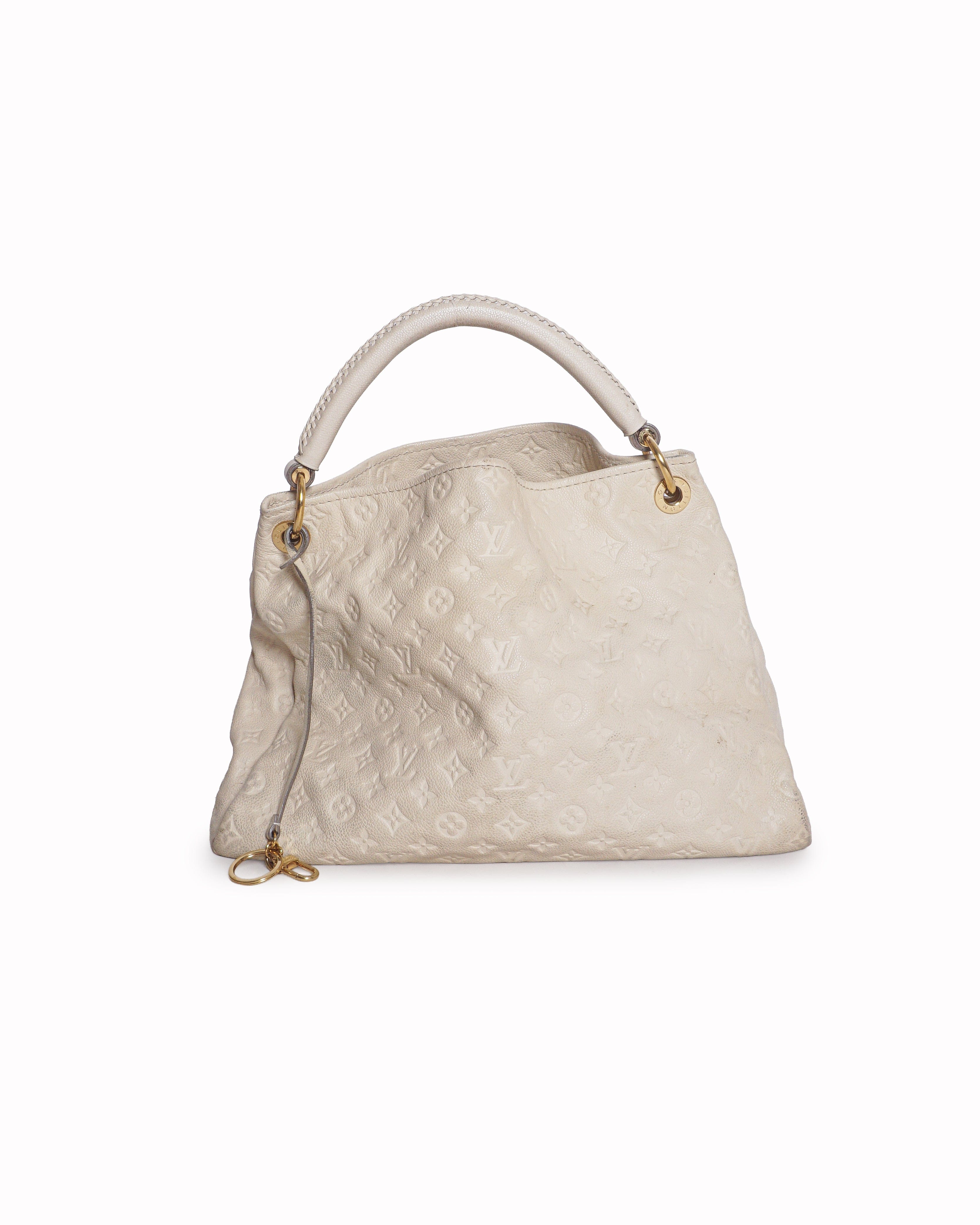 Louis Vuitton Cream Monogram Empreinte Leather Artsy MM Bag