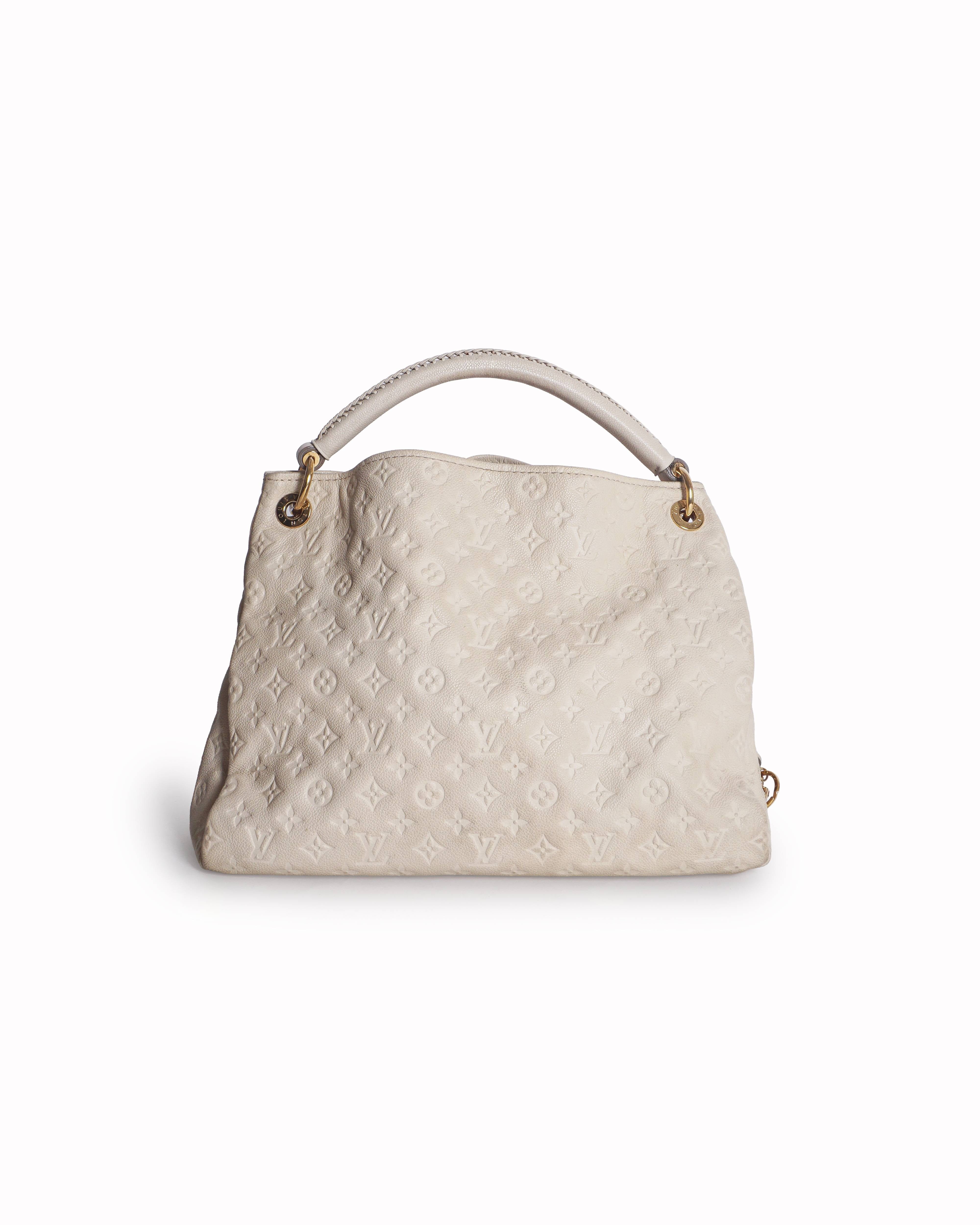 Louis Vuitton Cream Monogram Empreinte Leather Artsy MM Bag