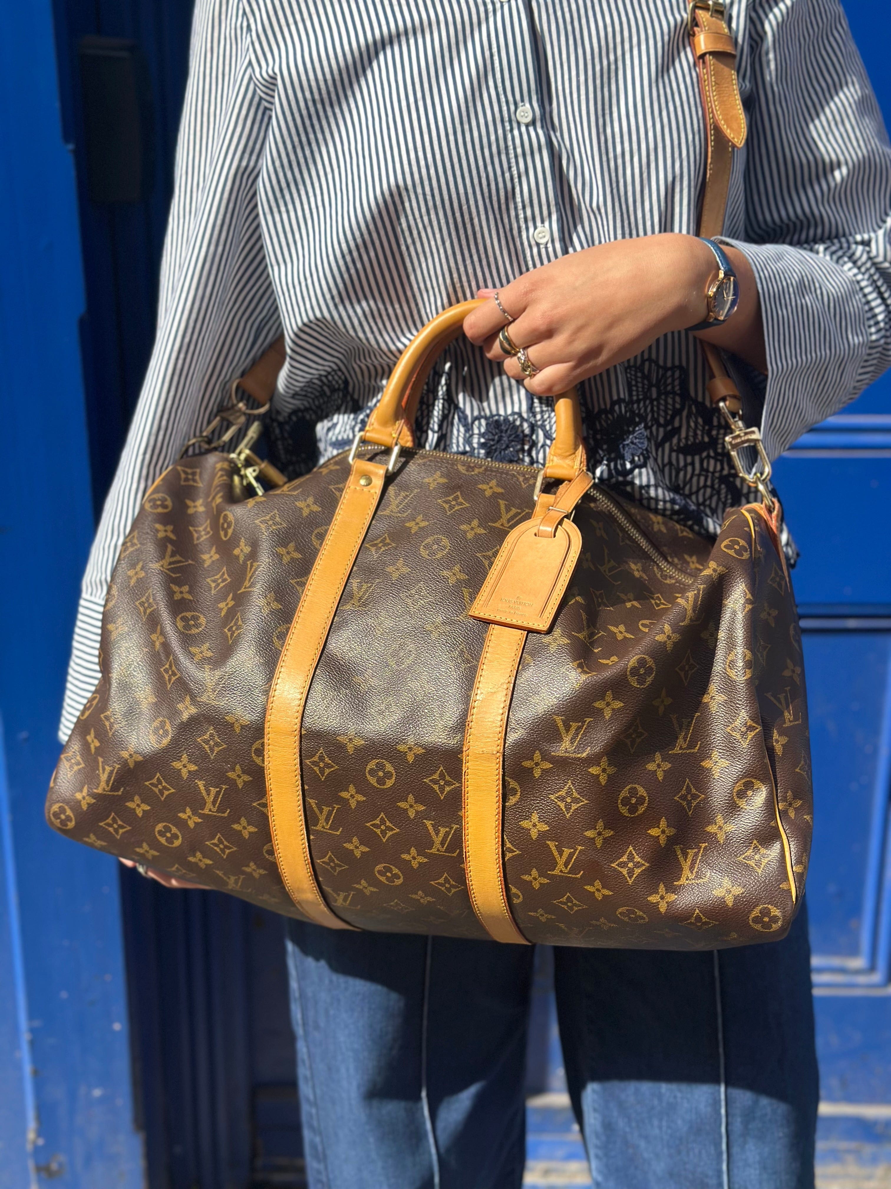 Louis Vuitton Monogram Canvas KeepAll Bandouliere 50