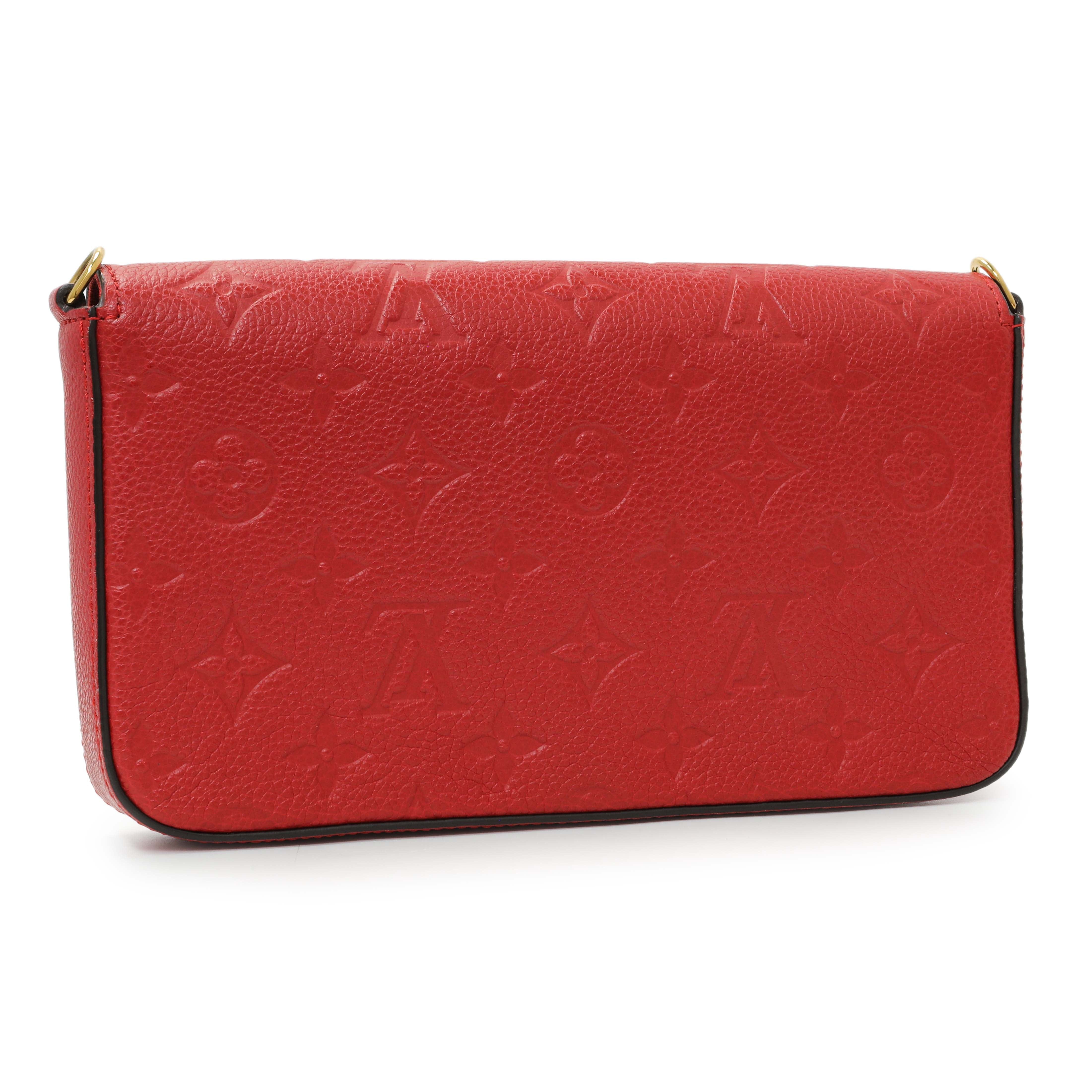 Louis Vuitton Red Monogram Empreinte Felicie Pochette