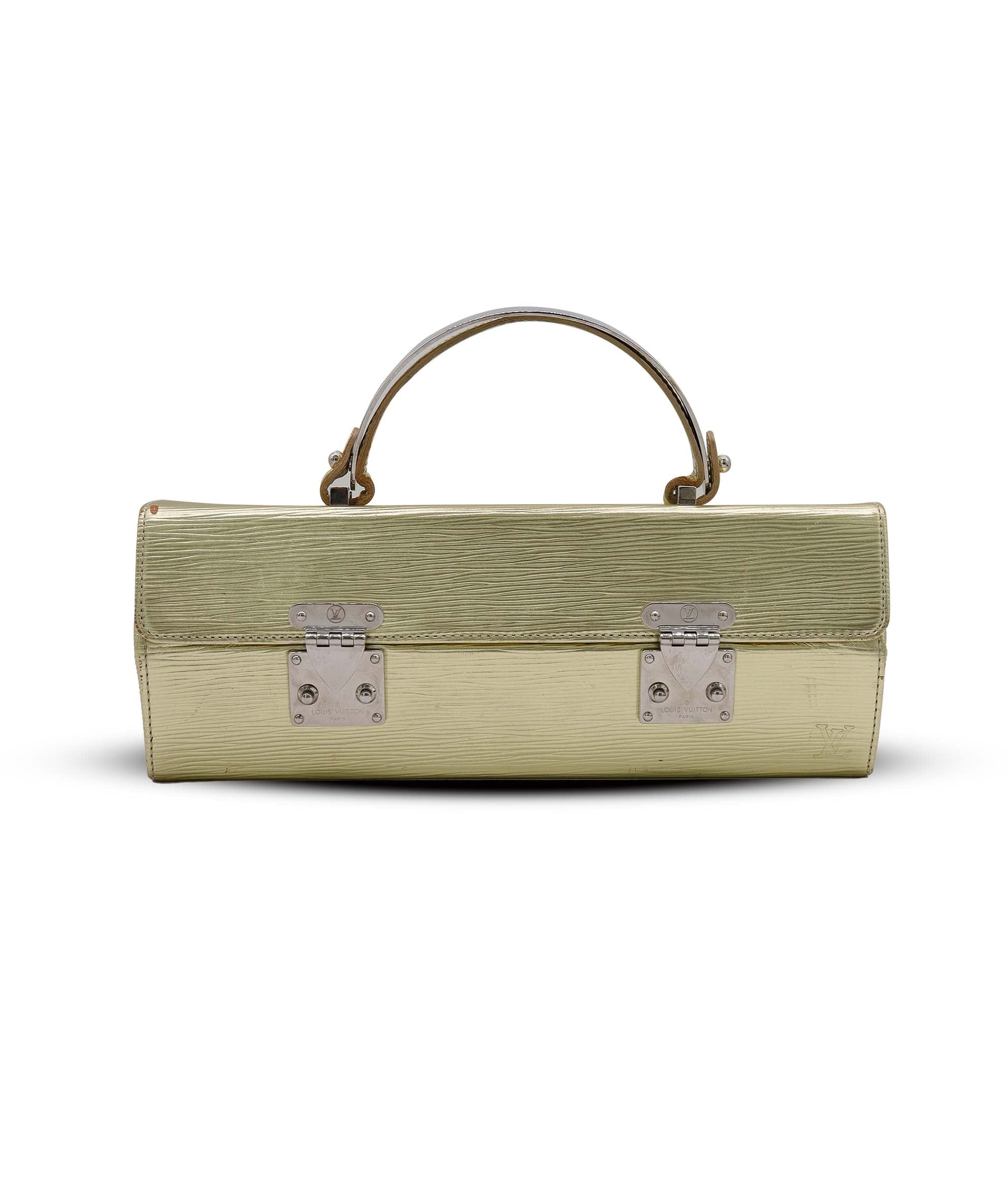LOUIS VUITTON Epi Galaxia Hand Bag Silver M92183 LV Auth 148028 148028