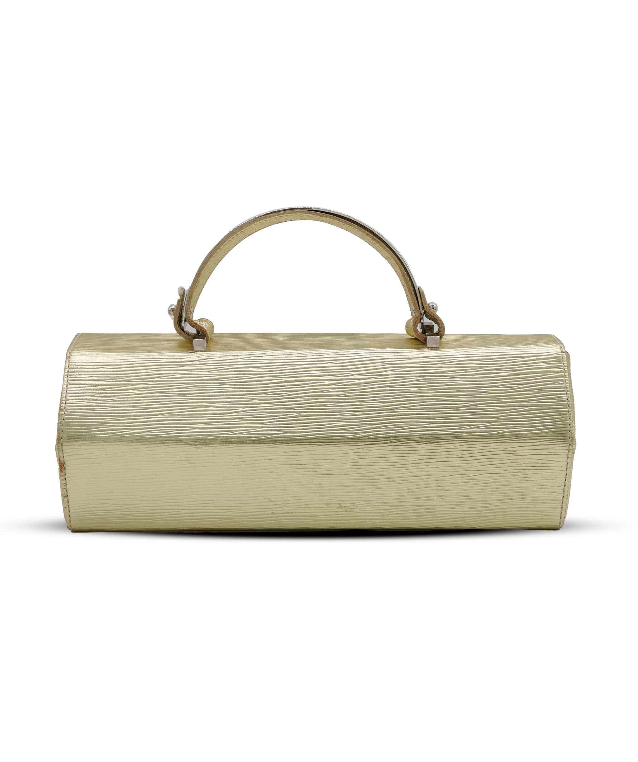 LOUIS VUITTON Epi Galaxia Hand Bag Silver M92183 LV Auth 148028 148028