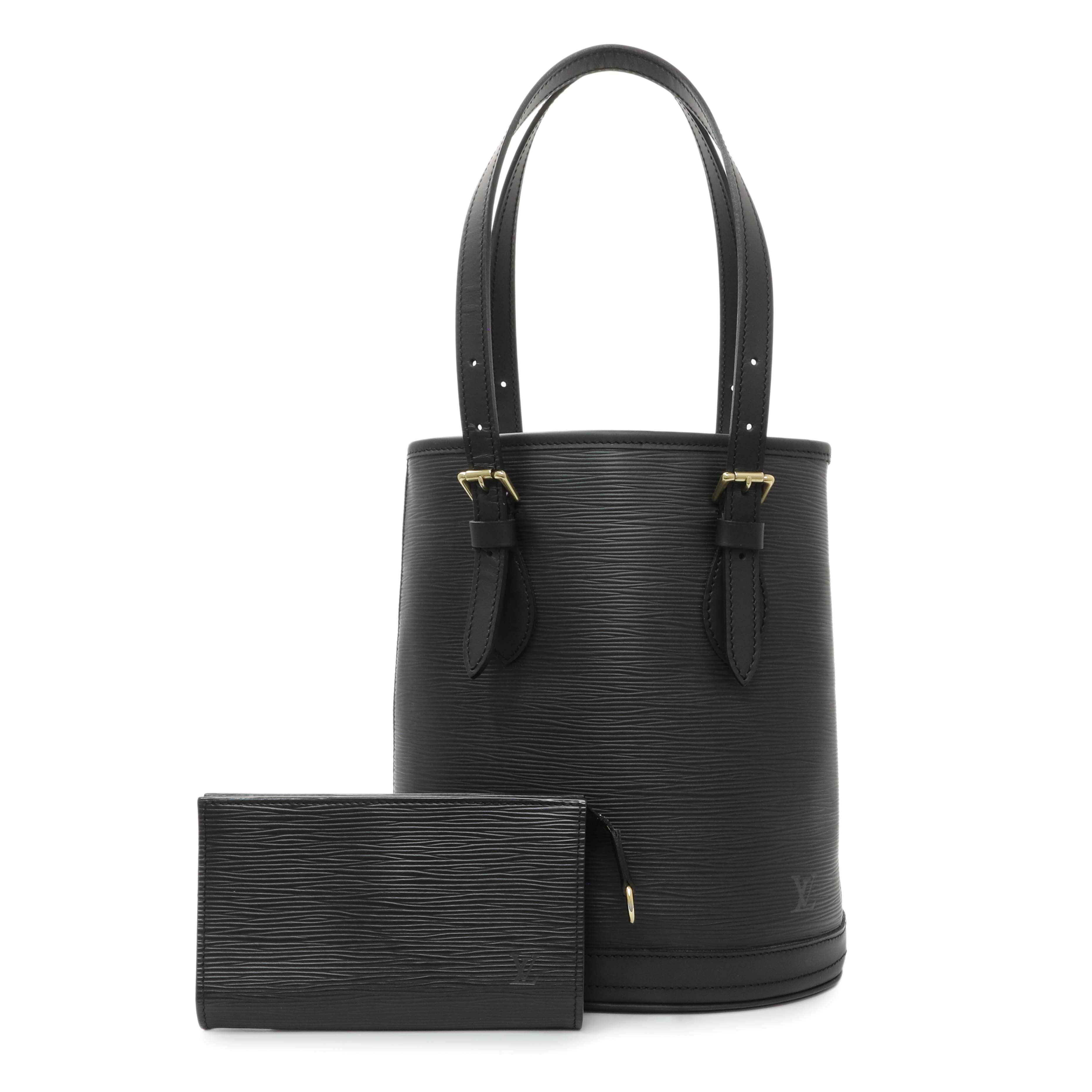 Louis Vuitton Black Epi Petite Bucket