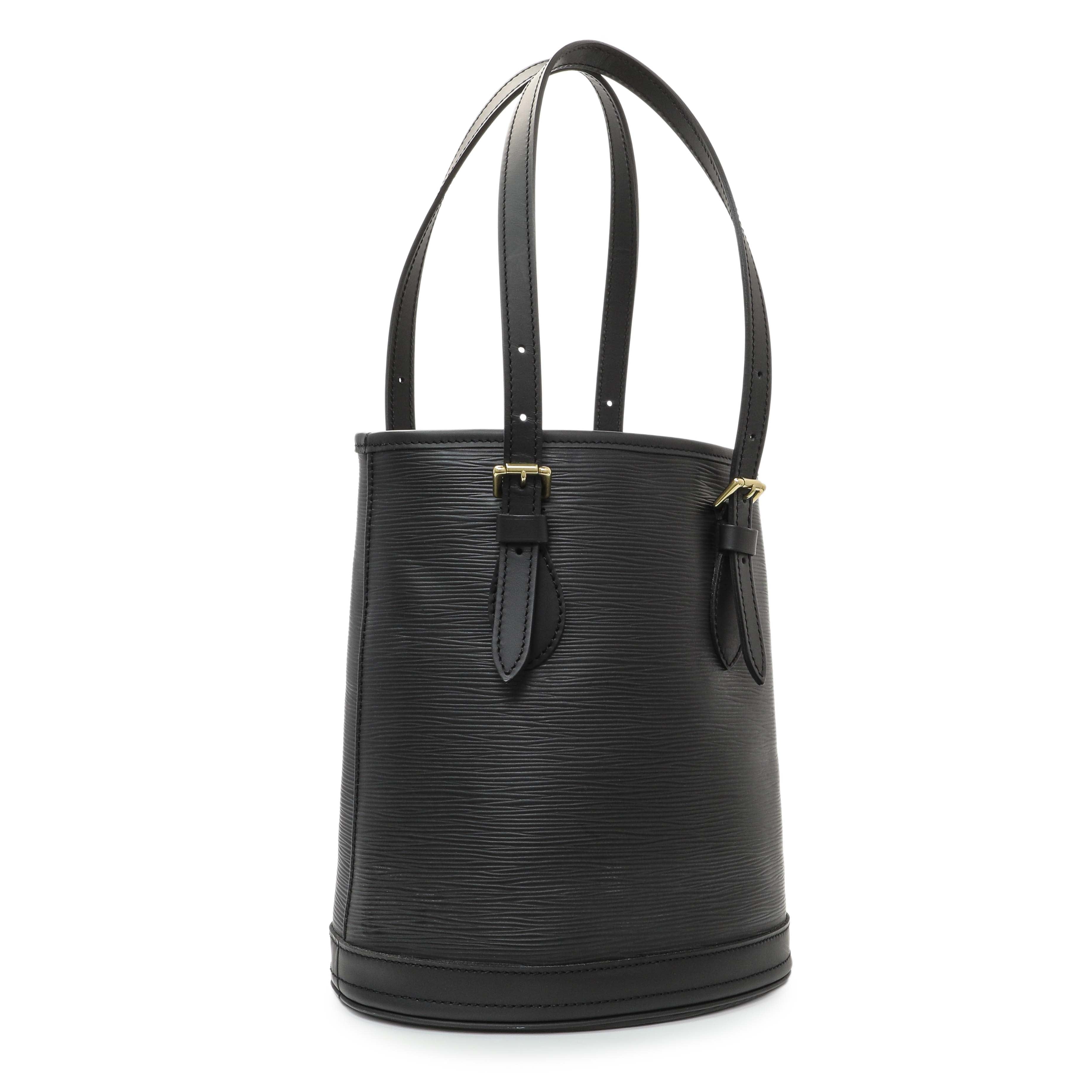 Louis Vuitton Black Epi Petite Bucket