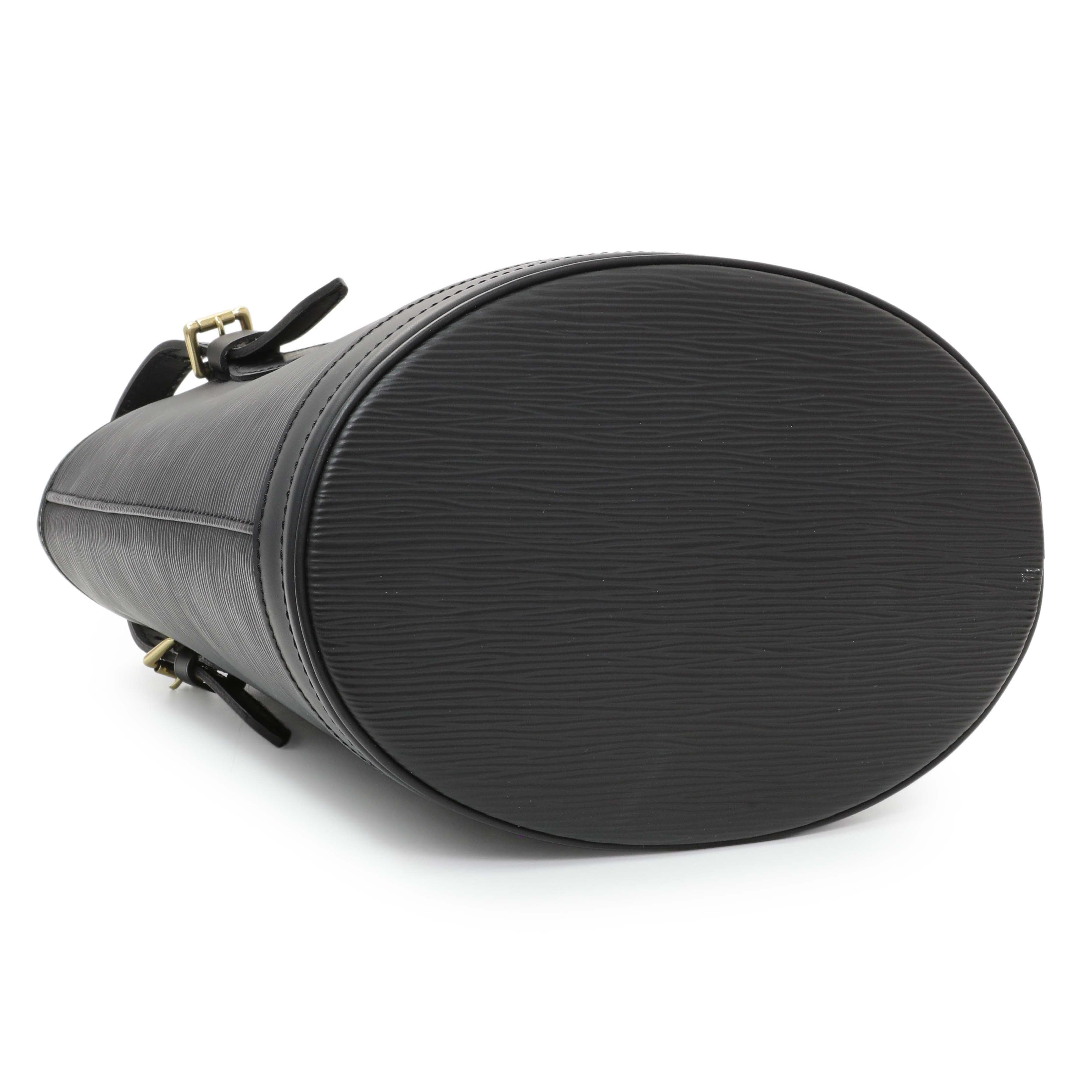Louis Vuitton Black Epi Petite Bucket