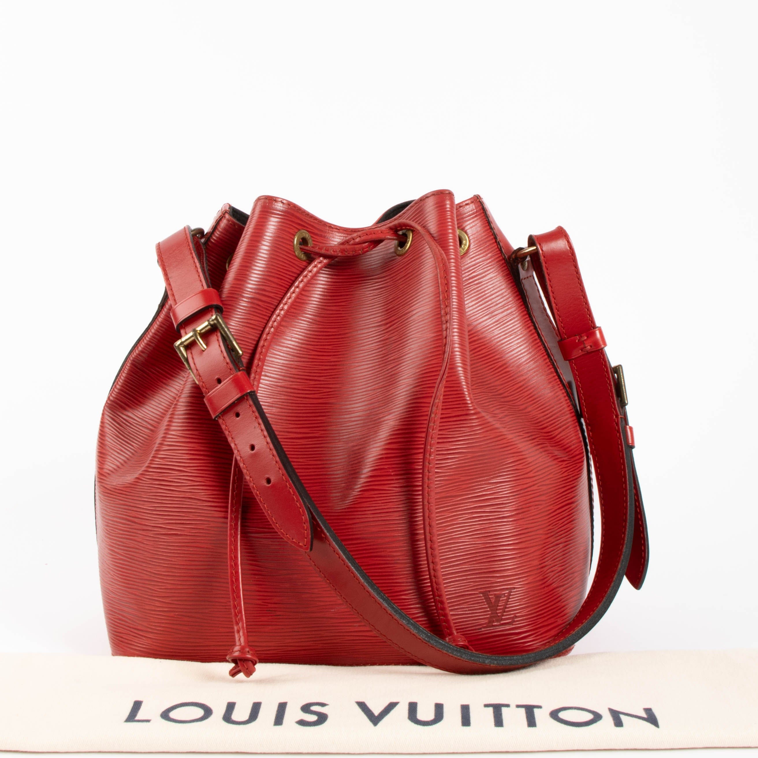 Louis Vuitton Red Epi Noé PM Bag