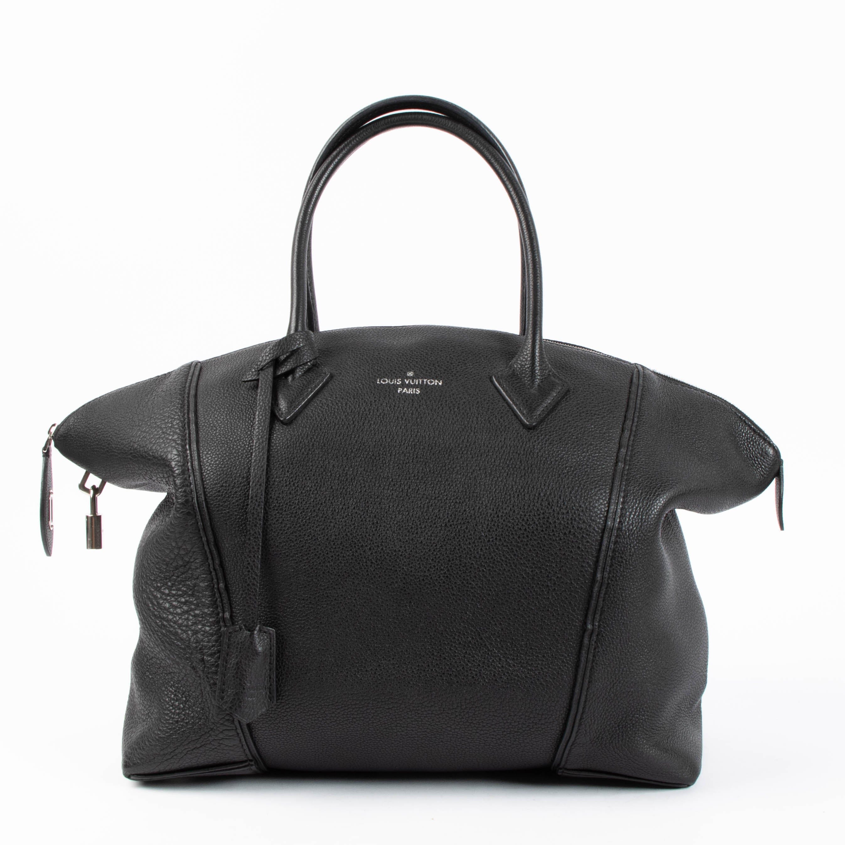 Louis Vuitton Black Veau Cashemire Soft Lockit MM