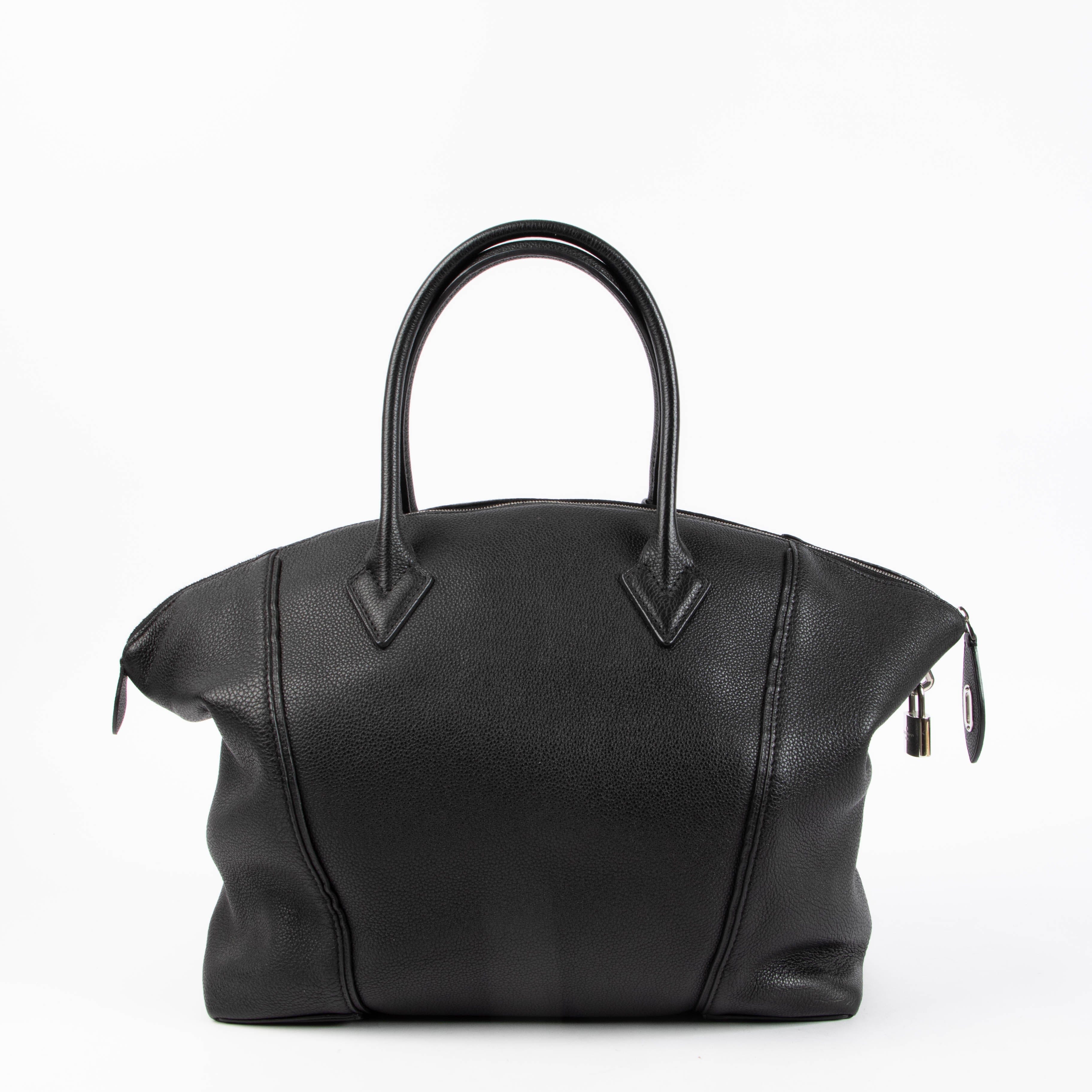 Louis Vuitton Black Veau Cashemire Soft Lockit MM