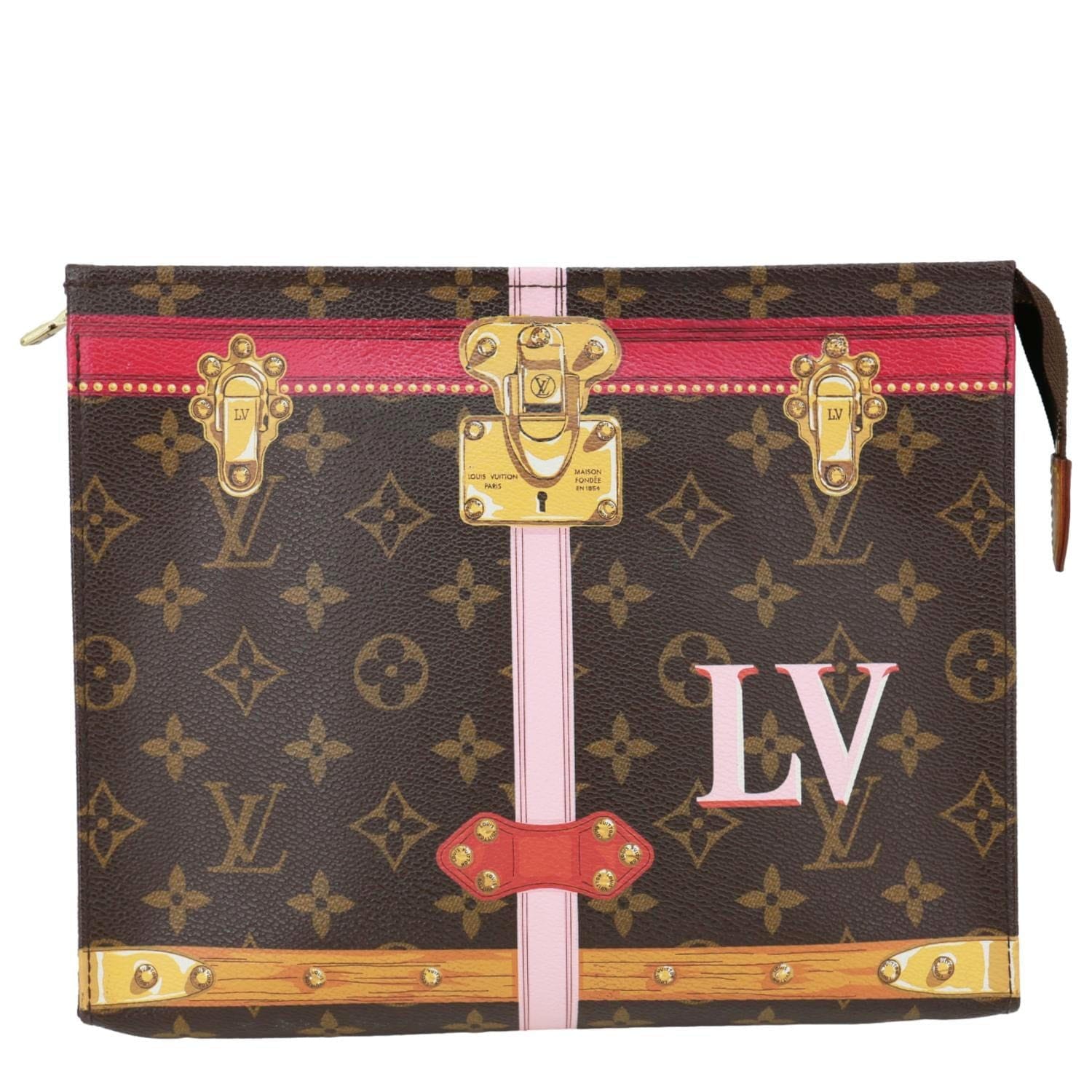 LOUIS VUITTON Summer Trunks Monogram Canvas Toiletry Pouch Brown