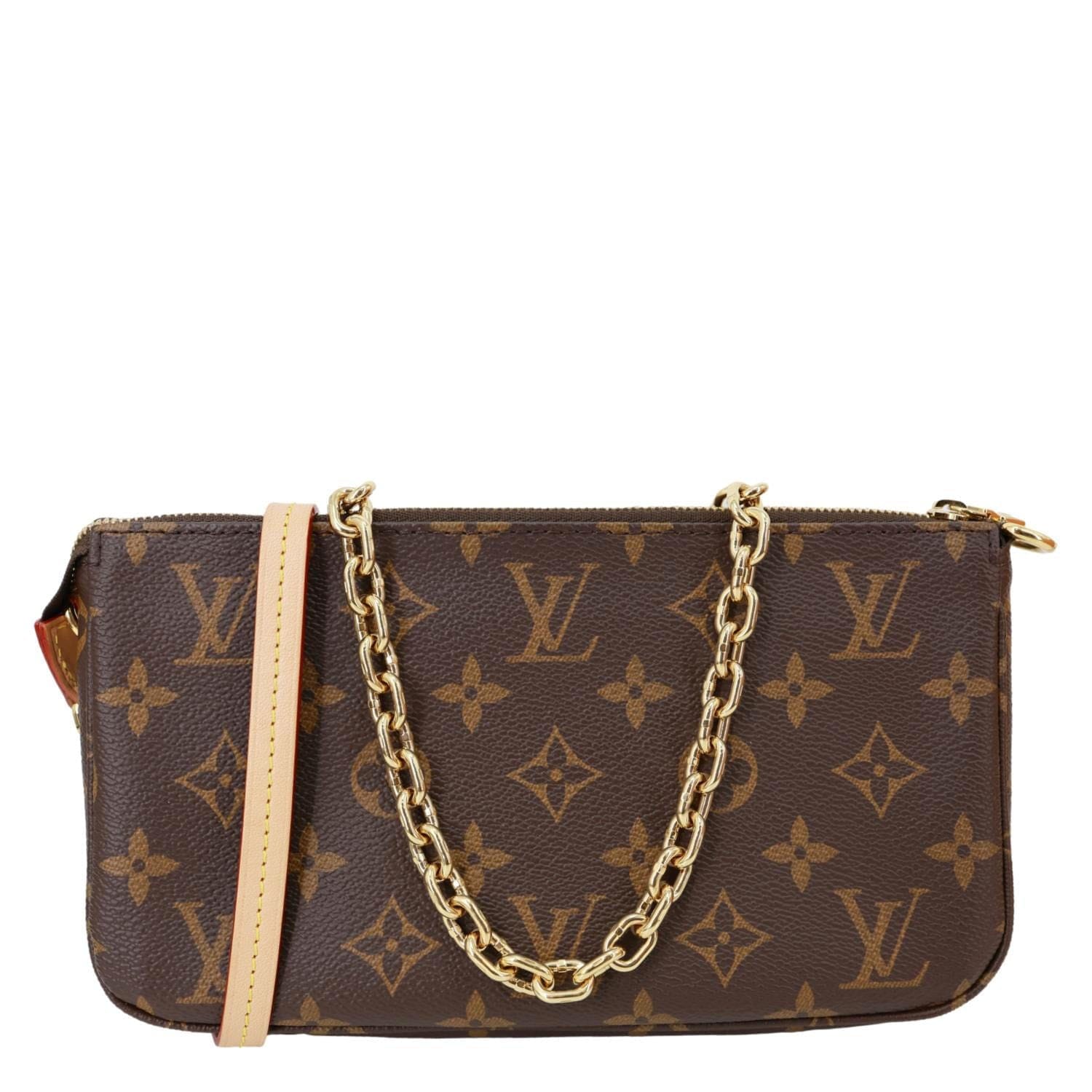 LOUIS VUITTON Pochette Accessoires Monogram Canvas Pouch Brown