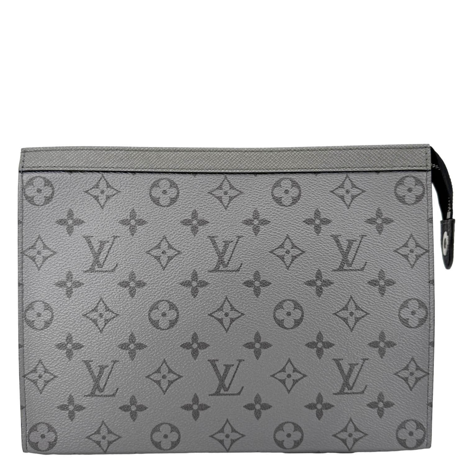 LOUIS VUITTON Voyage MM Monogram Eclipse Pouch Bag Gray