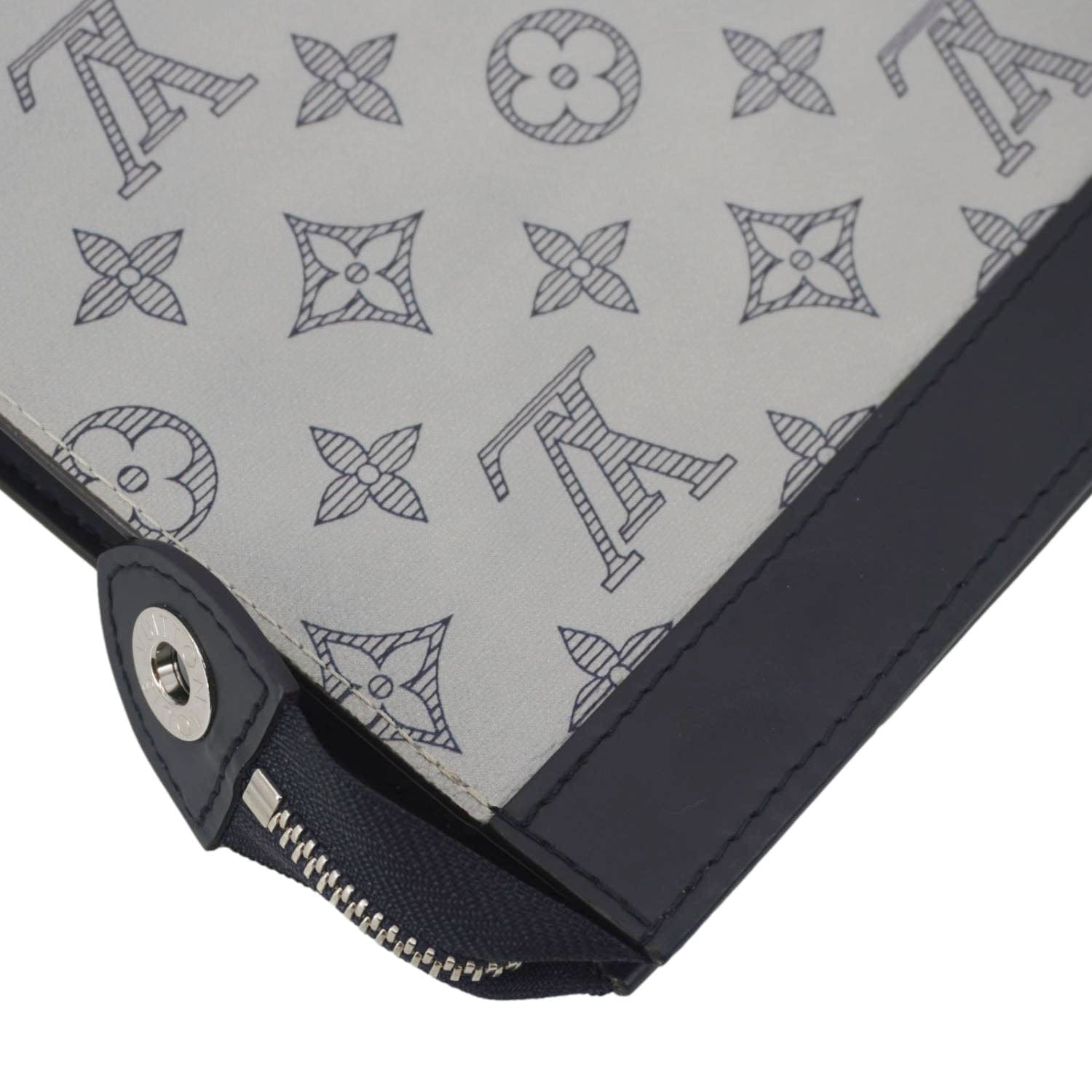 LOUIS VUITTON Savane Pochette Monogram Chapman Canvas Pouch Dune